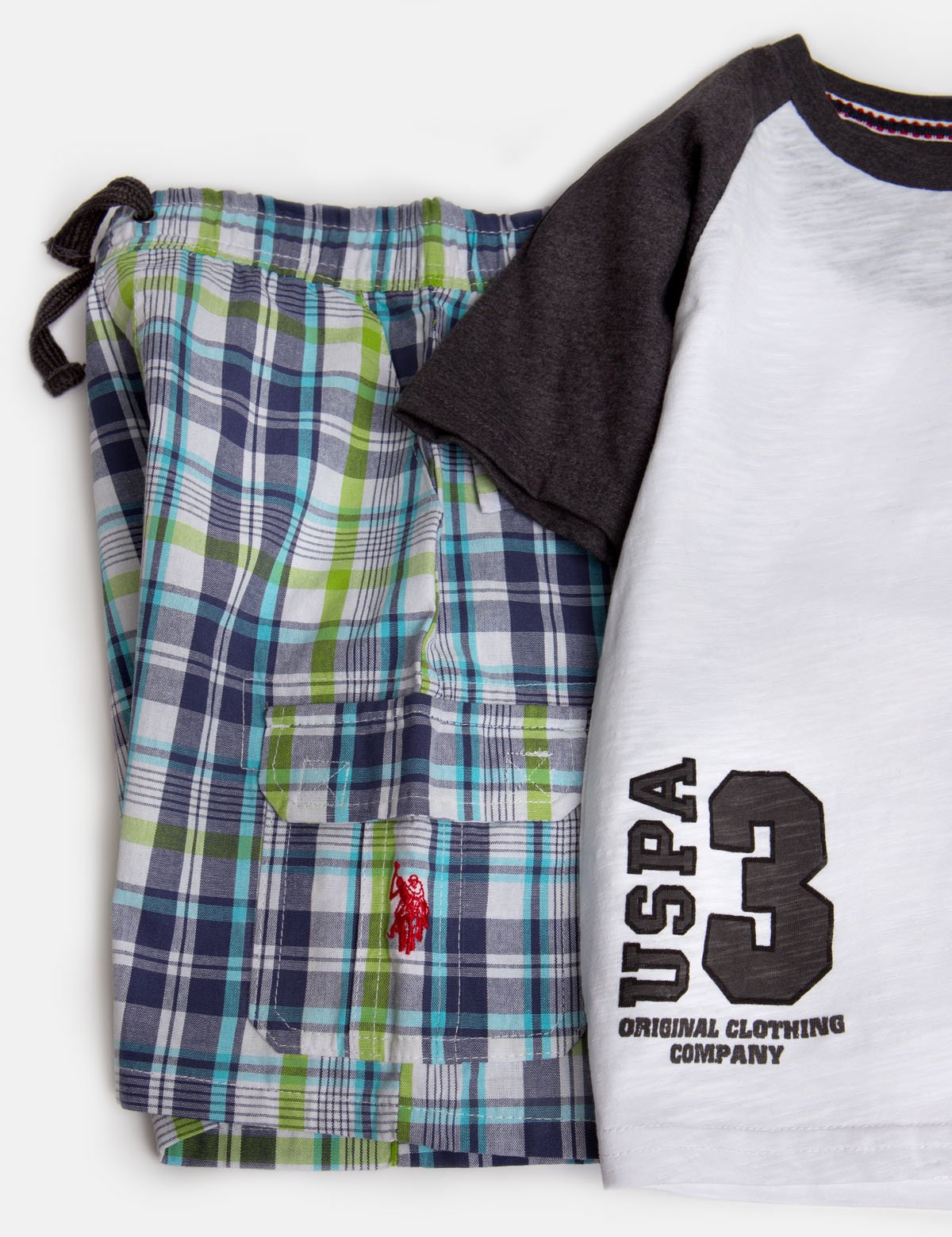 Boys Cotton 2-Piece Set: Tee & Cargo Shorts