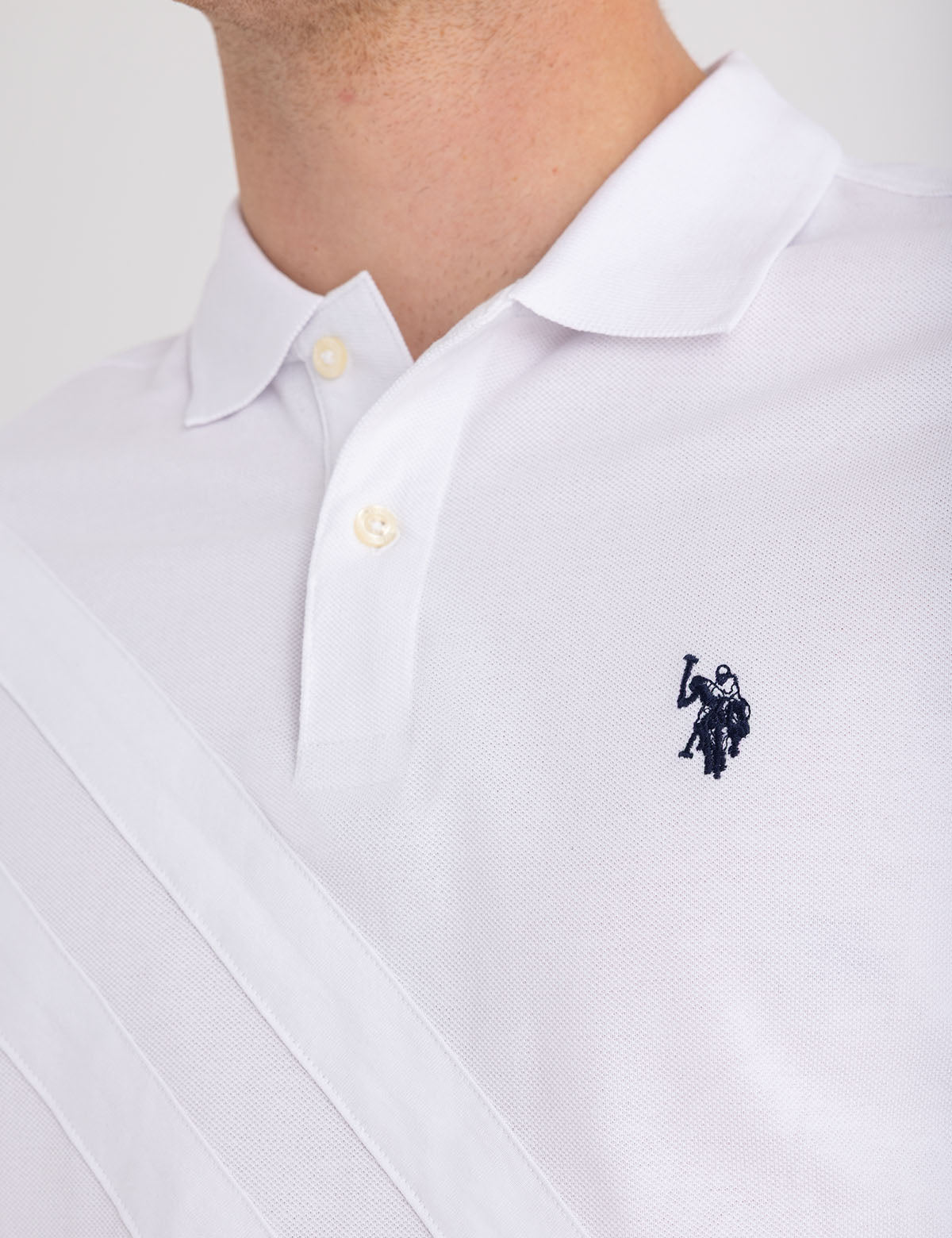 Men's Jersey Double Sash Polo Shirt - Casual Slim Fit Top