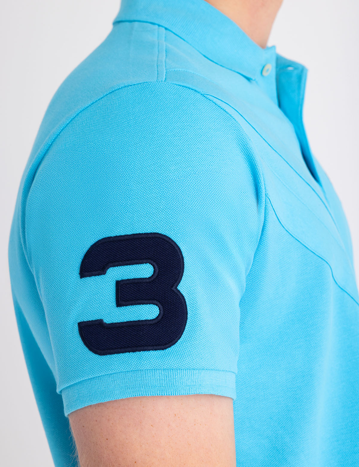Men's Jersey Double Sash Polo Shirt - Casual Slim Fit Top