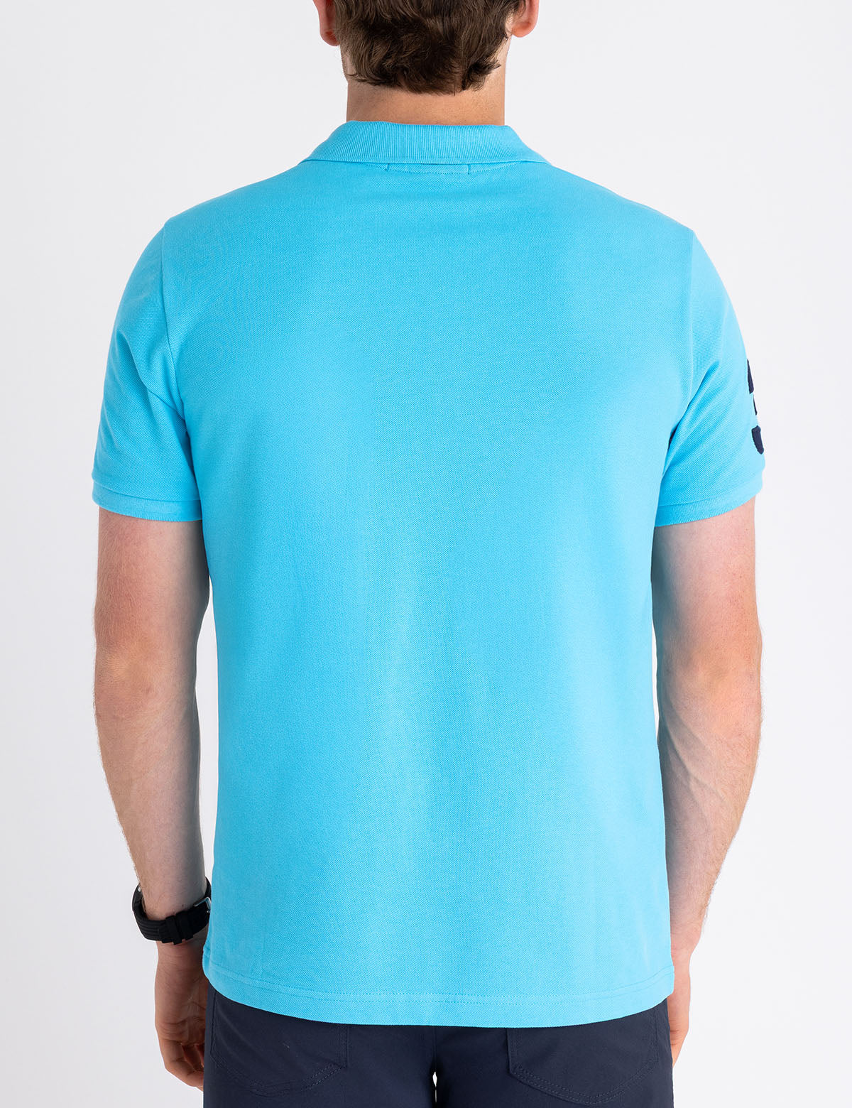 Men's Jersey Double Sash Polo Shirt - Casual Slim Fit Top