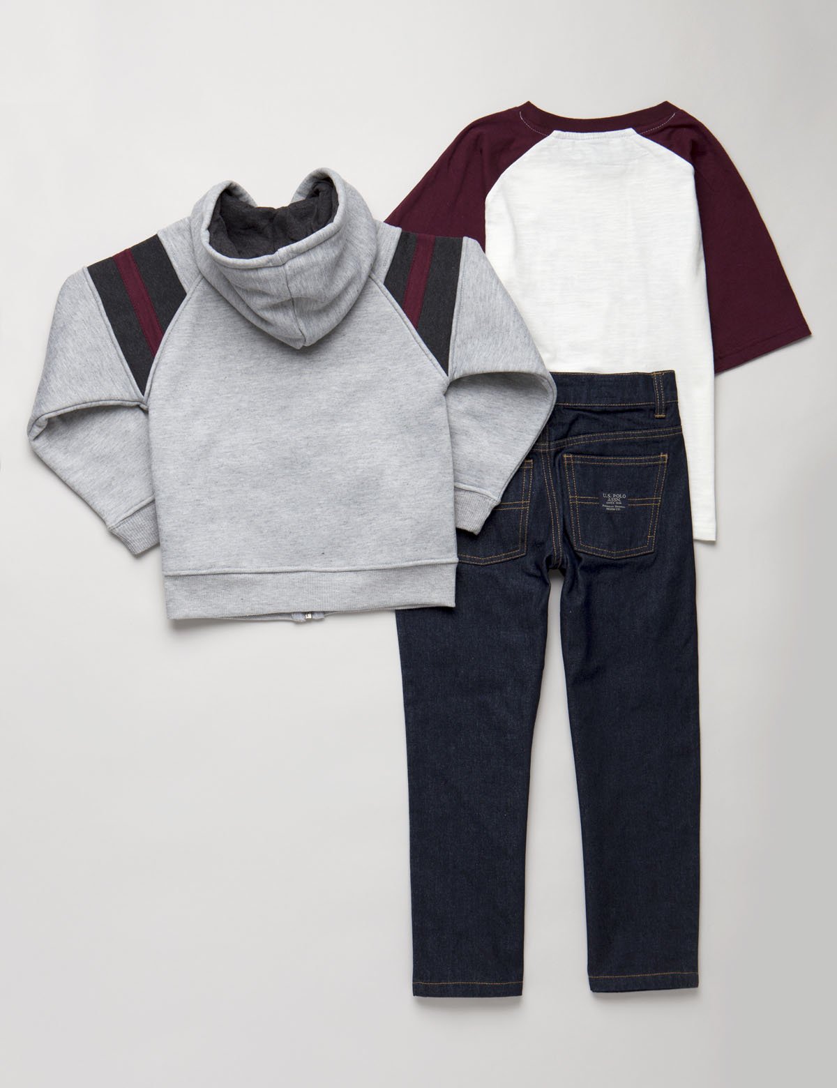 Boys Fleece 3-Piece Set with Tee & Jeans