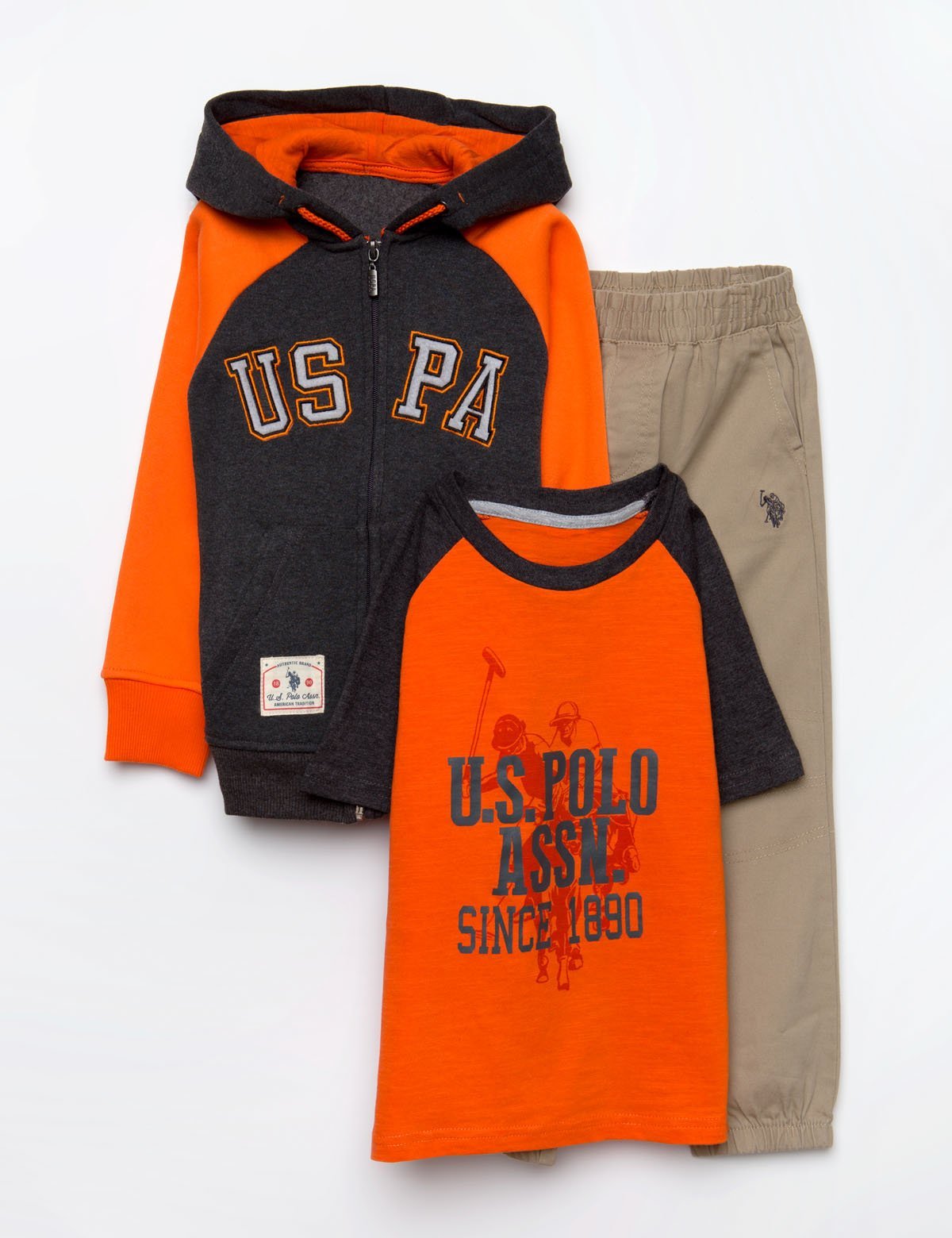USPA Boys 3-Piece Hoodie, Tee & Joggers Set