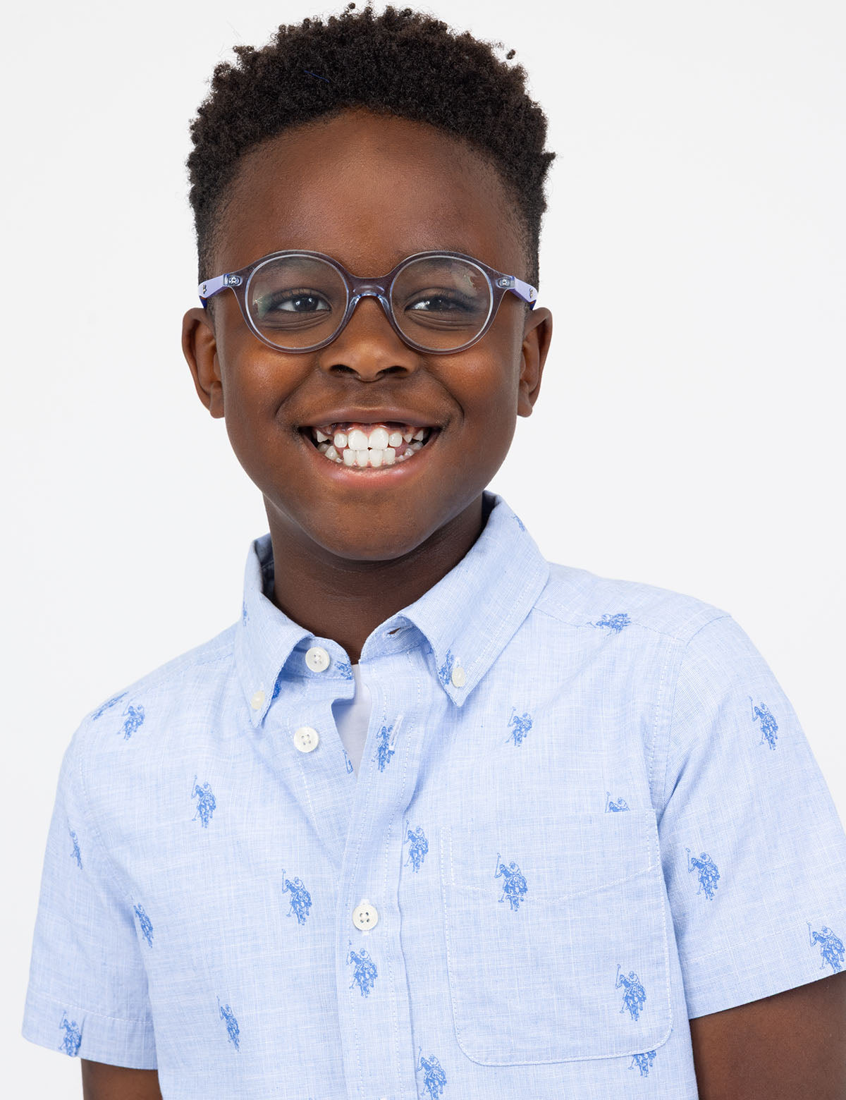 Boys' Logo Print Woven Shirt - All Over Design