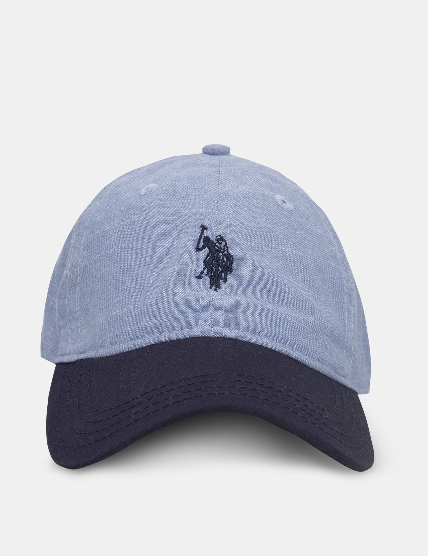 U.S. Polo Assn. Boys Cotton Chambray Cap with Adjustable Strap