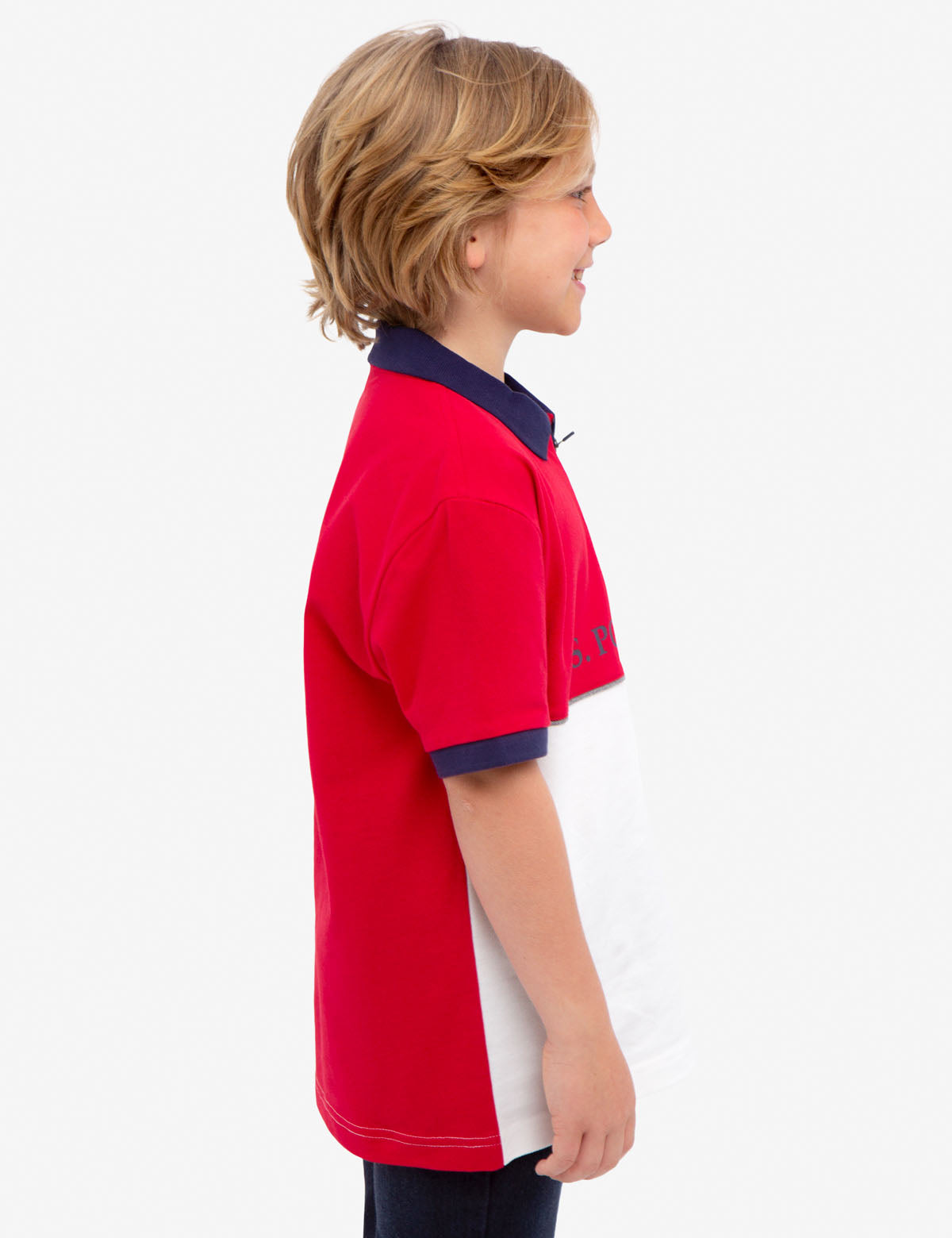 U.S. Polo Assn. Boys Colorblock Cotton Pique Polo Shirt