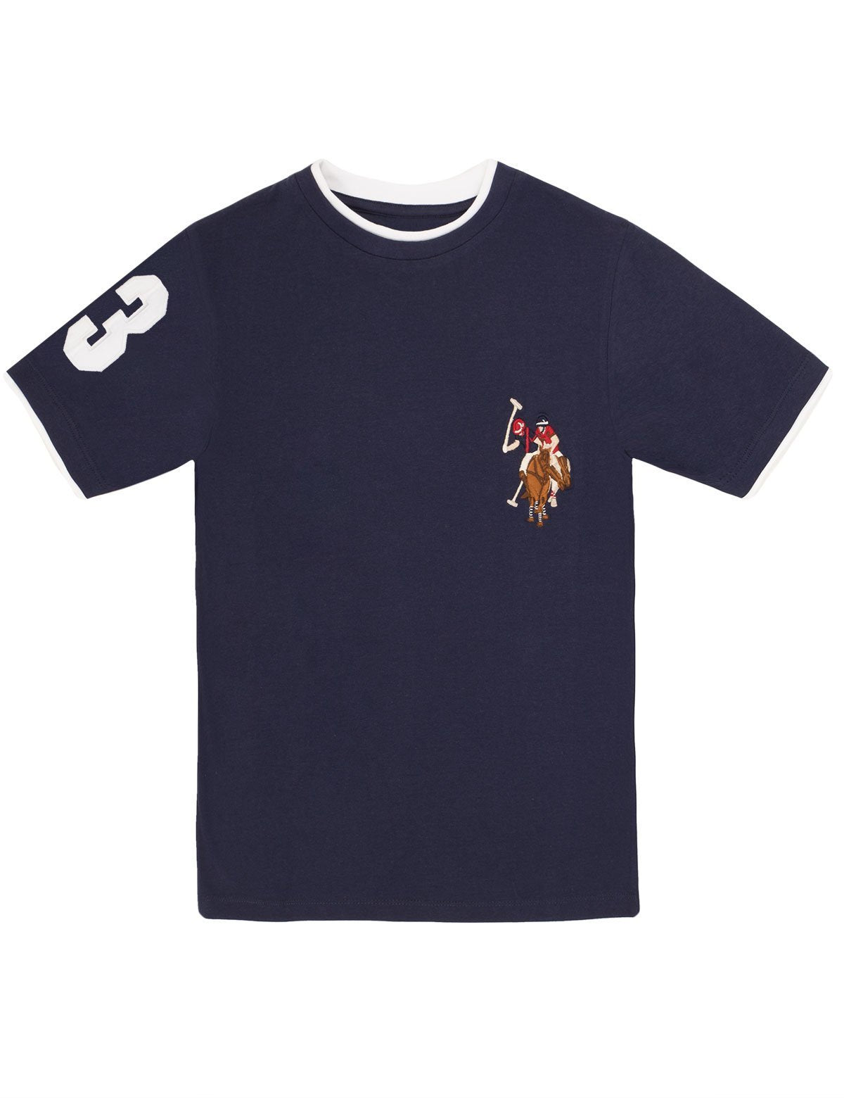 Boys Colorful Logo Cotton Crew Neck T-Shirt
