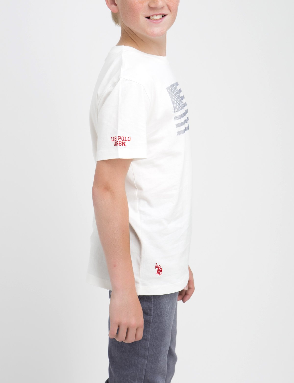 Boys American Flag Print Cotton T-Shirt