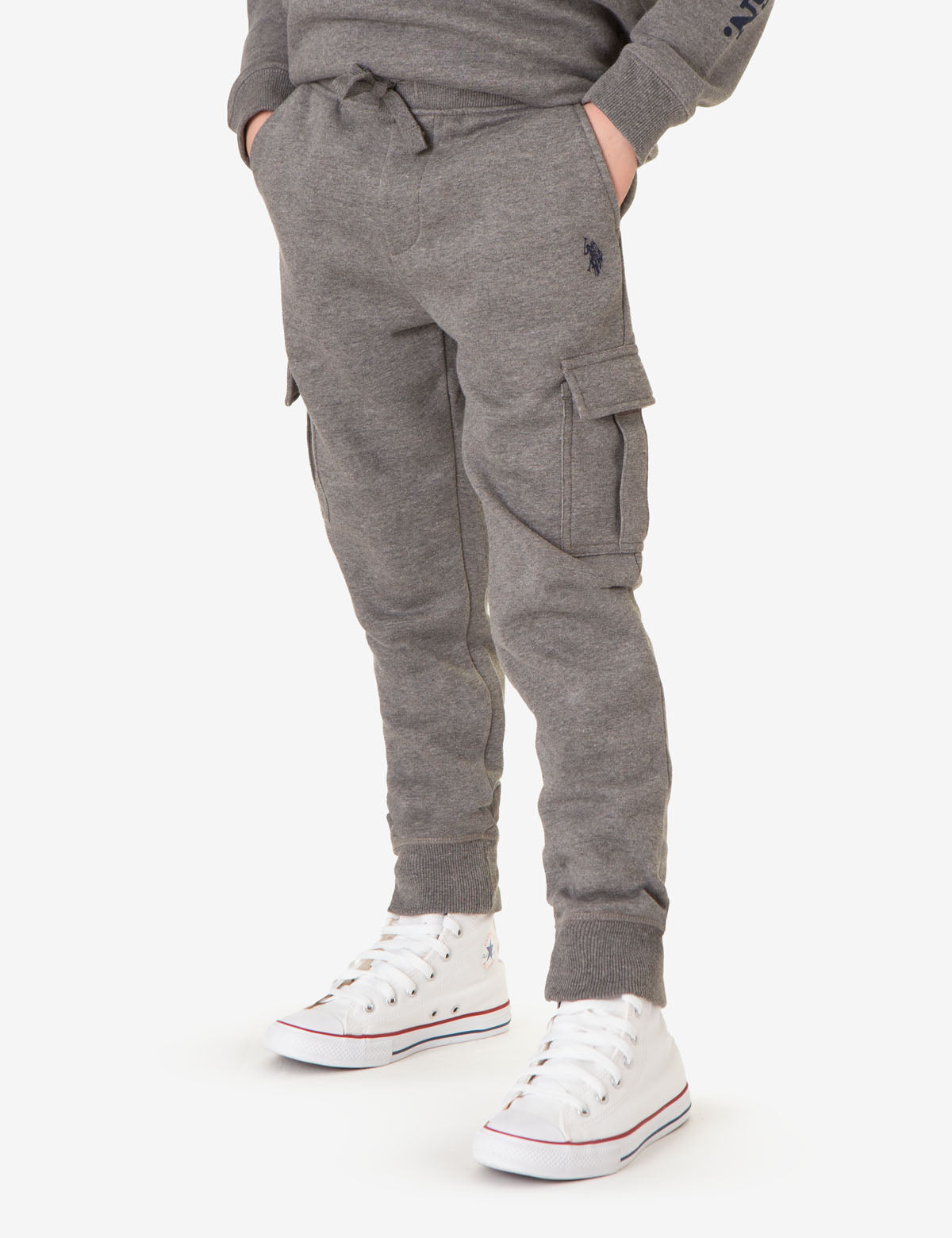 Boys Fleece Cargo Jogger Pants - Comfortable & Stylish