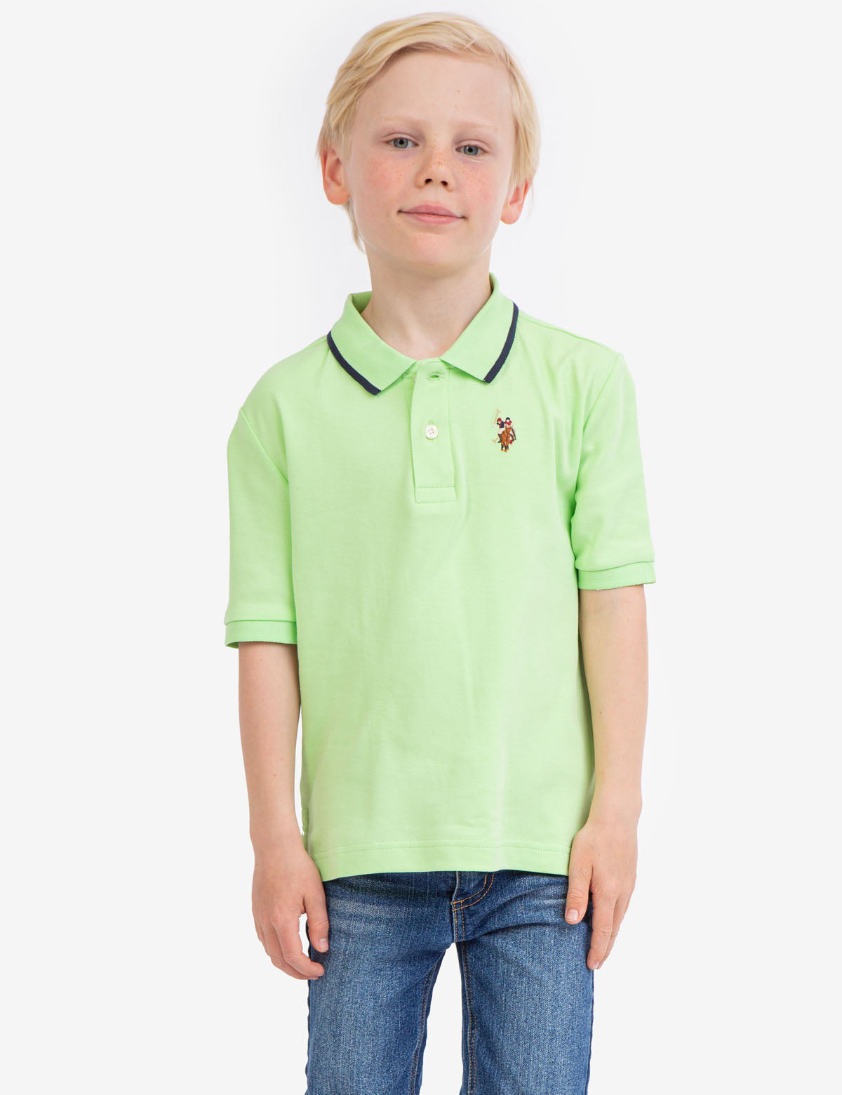 Boys' Cotton Interlock Polo Shirt