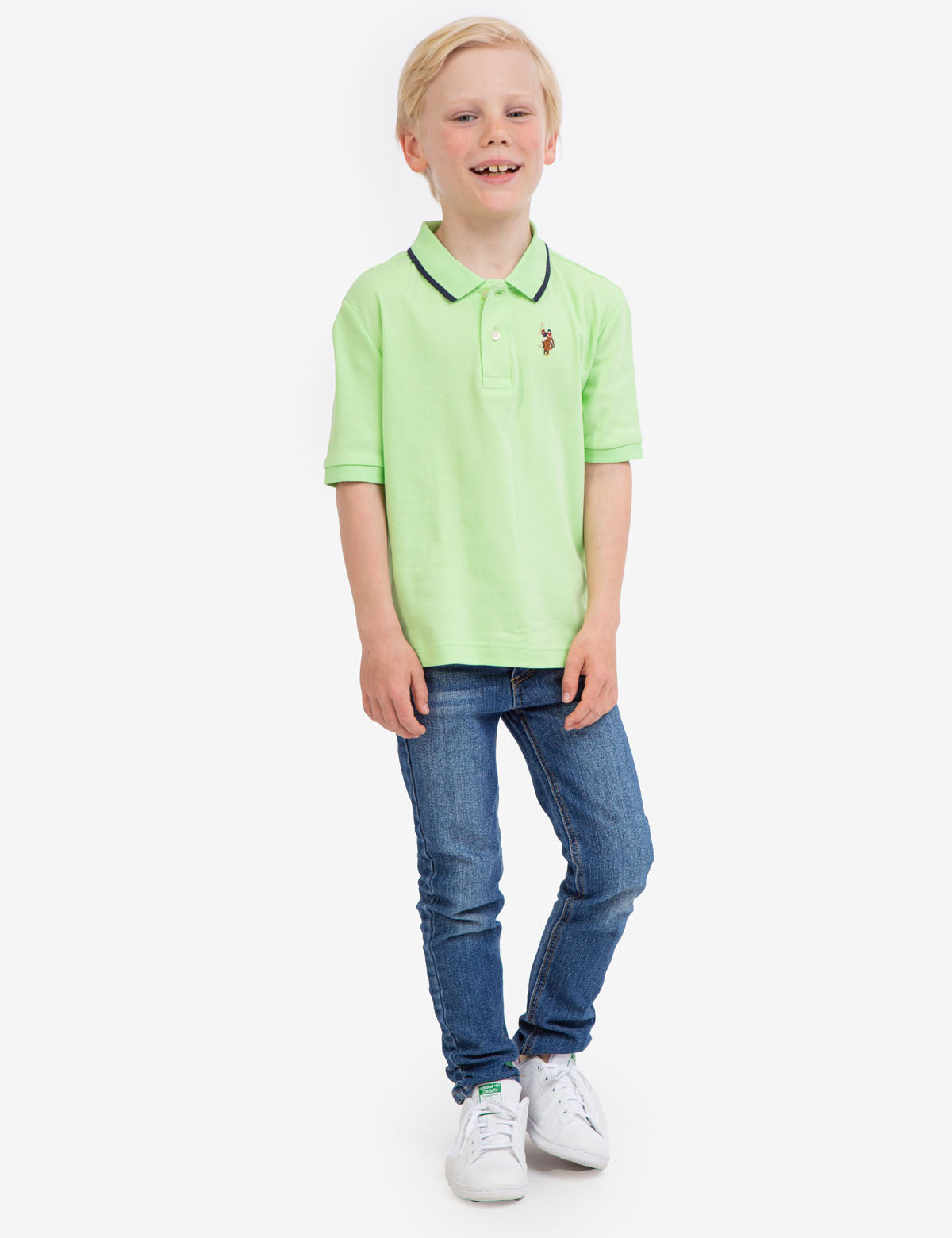 Boys' Cotton Interlock Polo Shirt