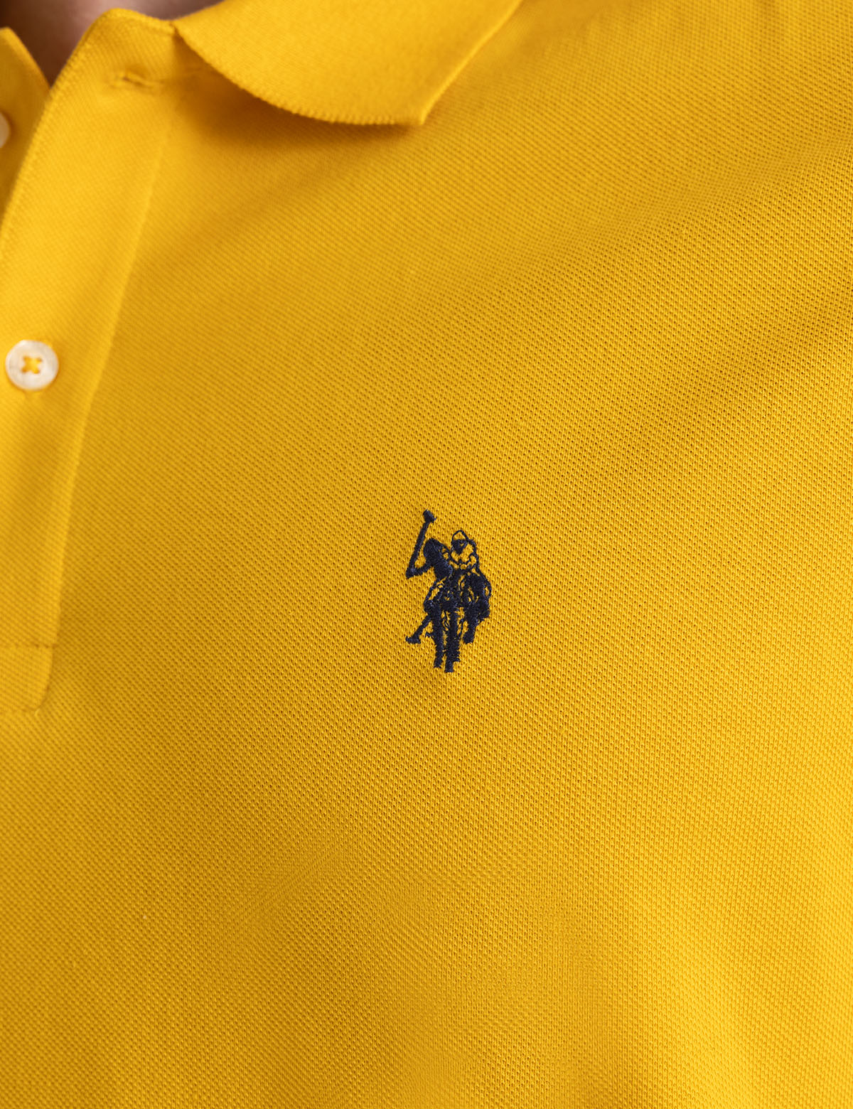 Men's Solid Pique Polo Shirt with Small Logo