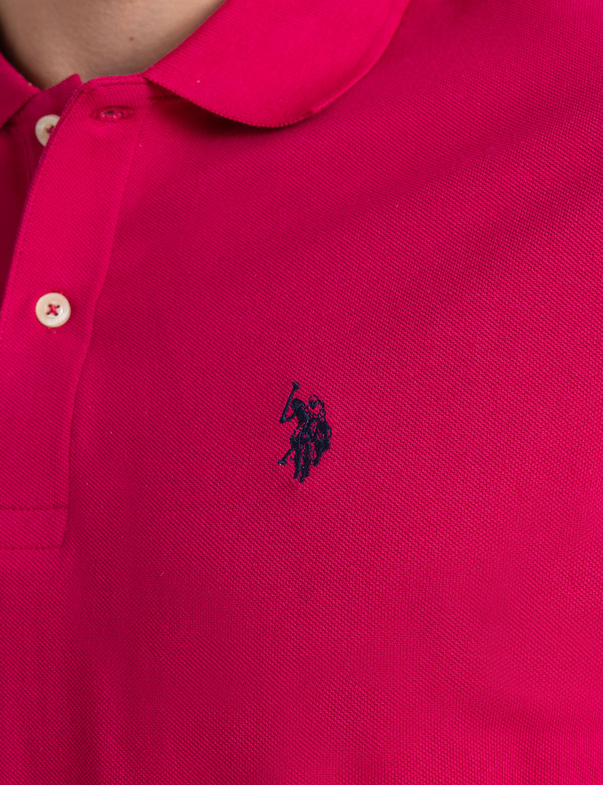 Men's Solid Pique Polo Shirt with Small Logo