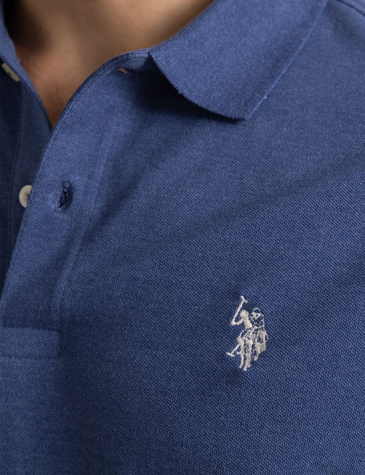 Men's Solid Pique Polo Shirt with Small Logo