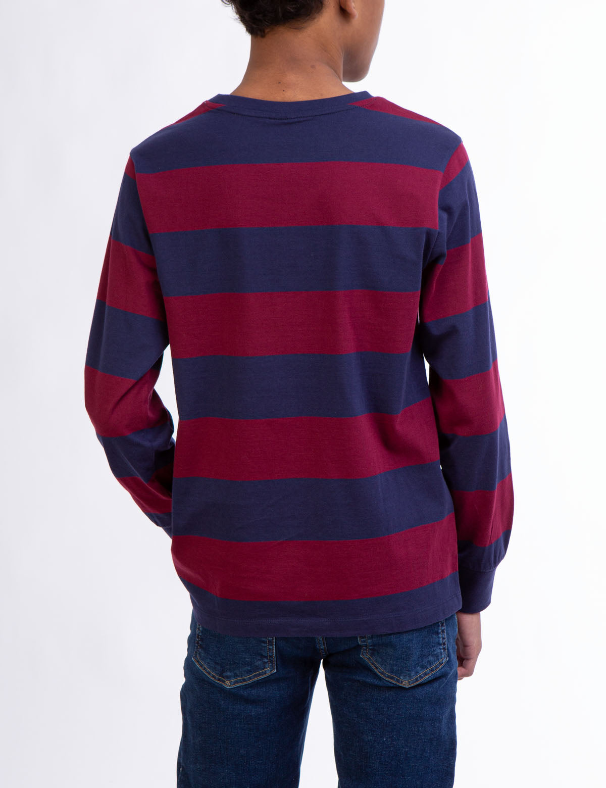 USPA Boys Rugby Striped Long Sleeve Tee