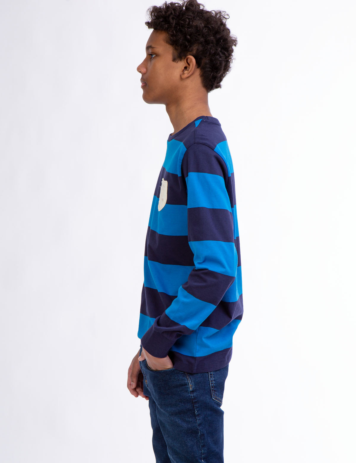 USPA Boys Rugby Striped Long Sleeve Tee