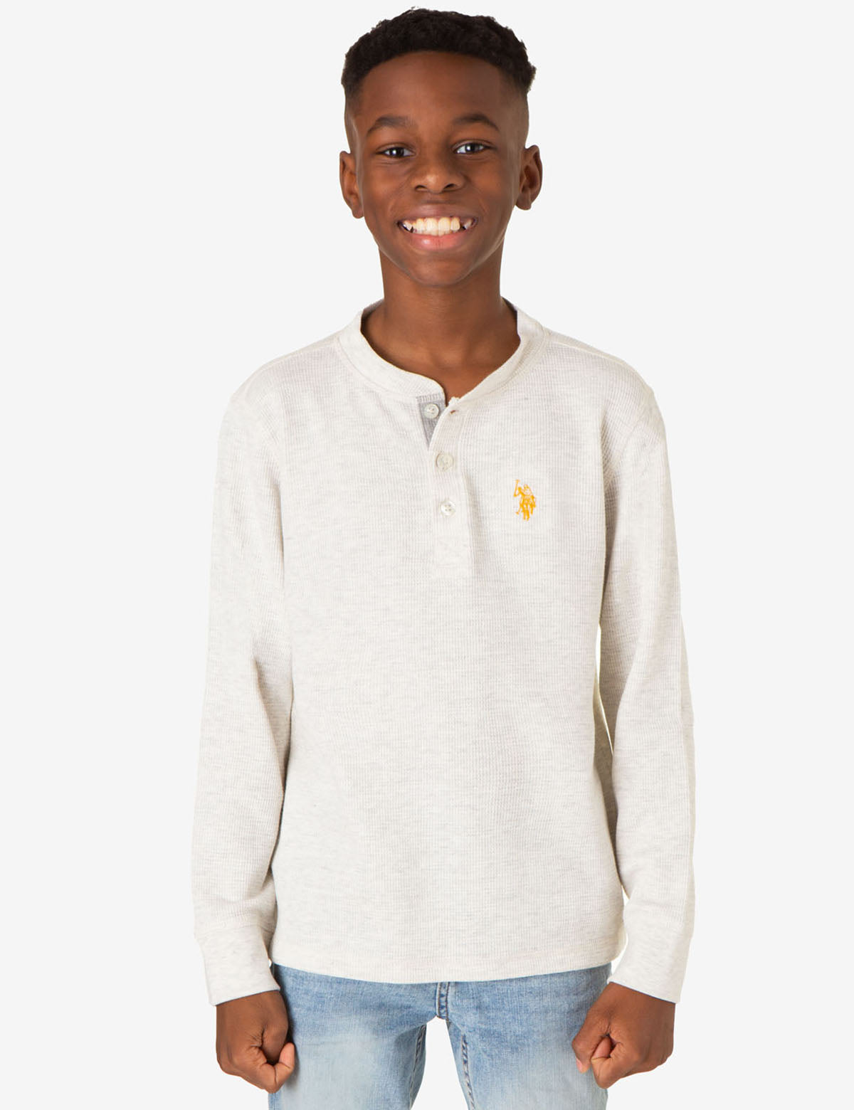Boys Thermal Henley Long Sleeve Shirt