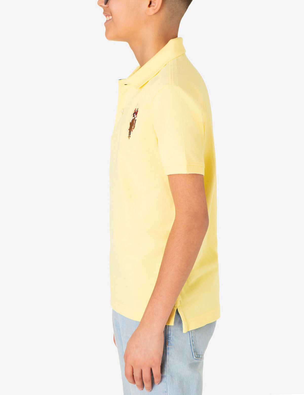 Boys' Colorful Logo Pique Polo Shirt