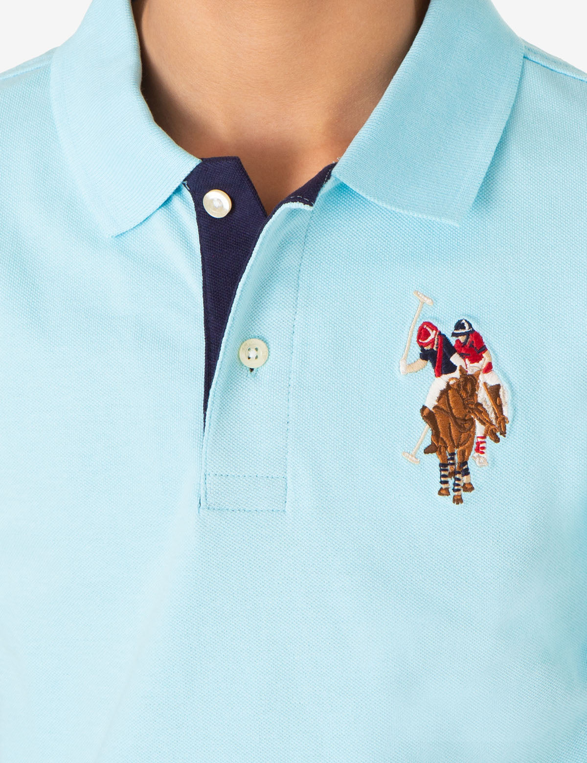 Boys' Colorful Logo Pique Polo Shirt