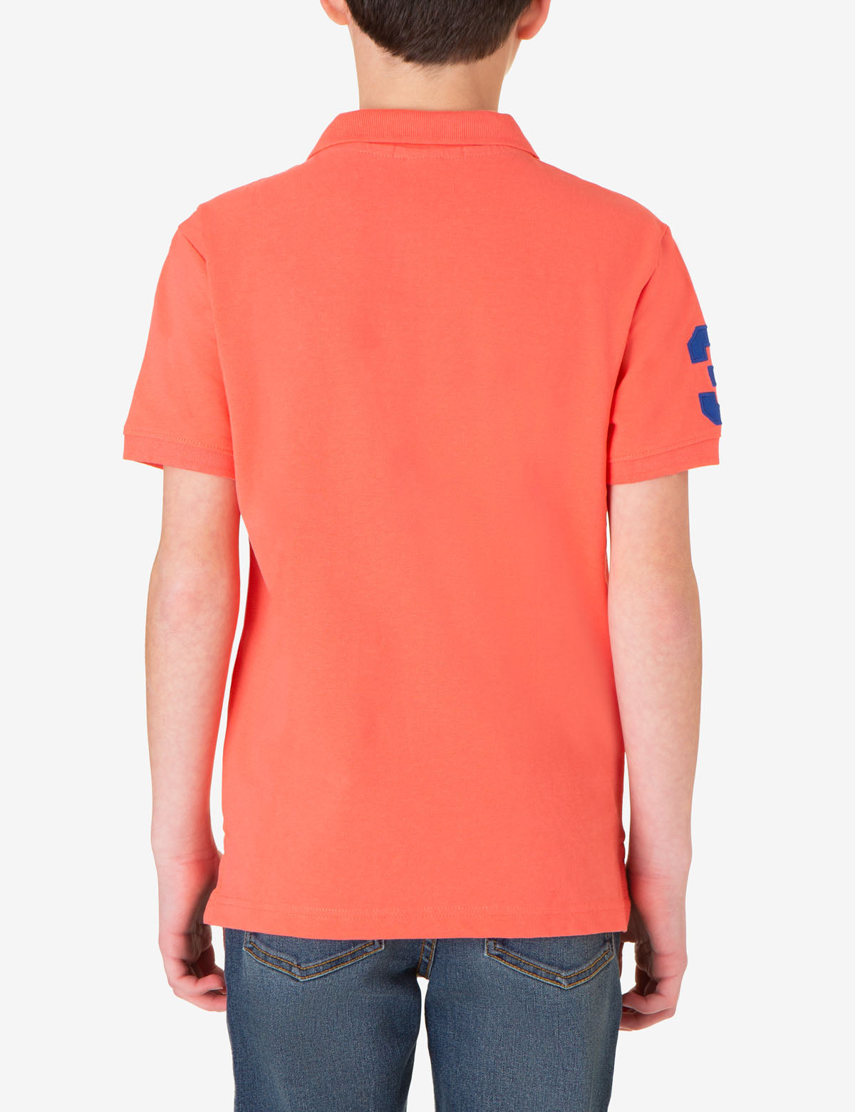 Boys' Colorful Logo Pique Polo Shirt