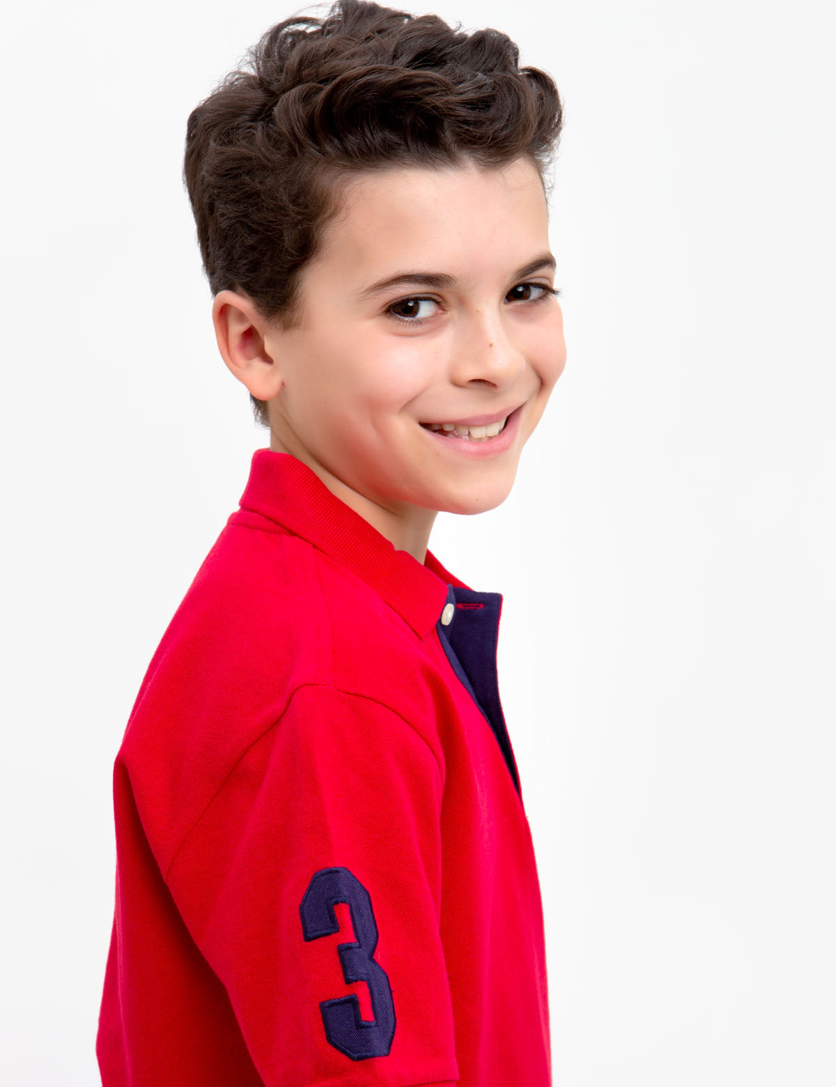 Boys' Colorful Logo Polo Shirt - 100% Cotton Casual Top