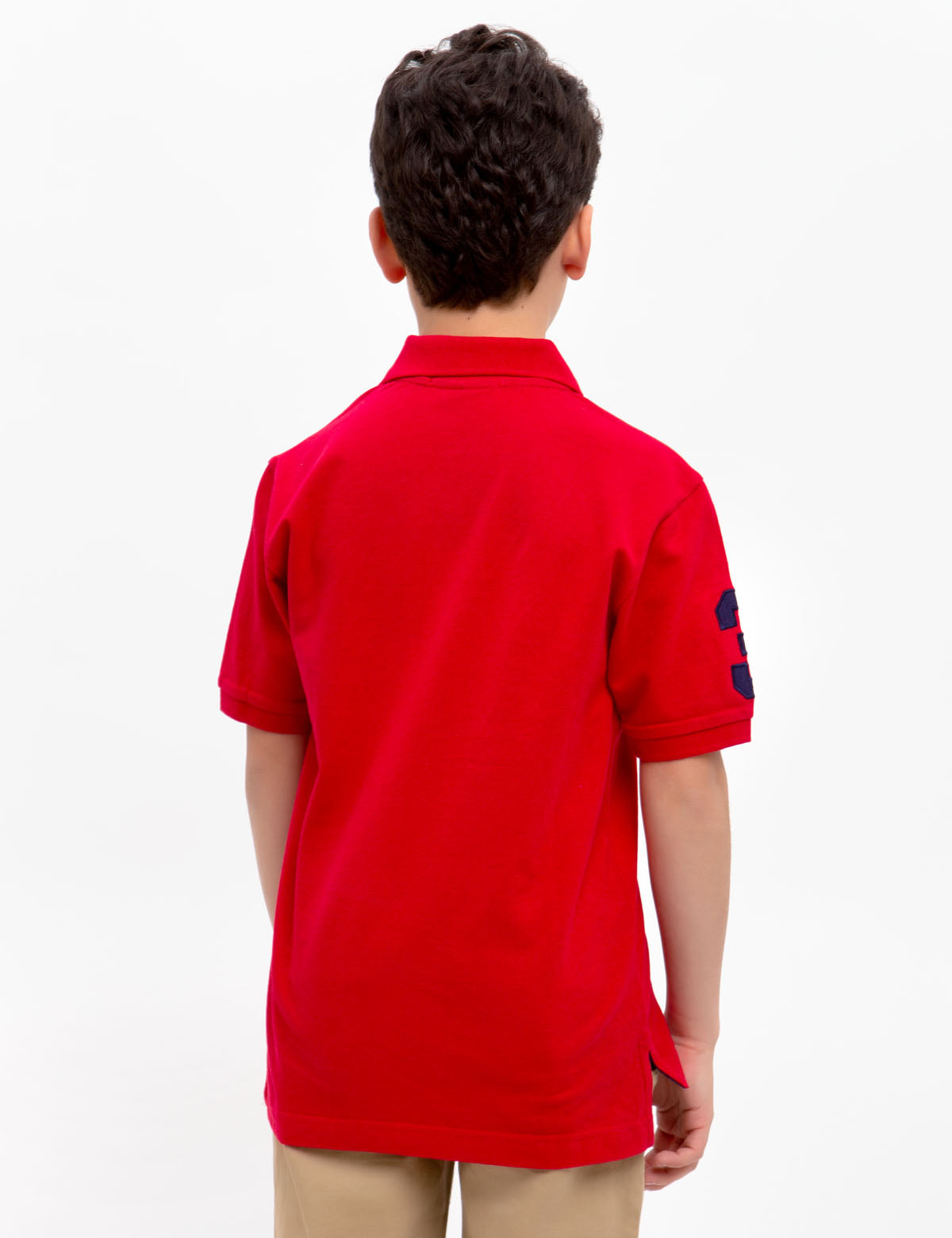 Boys' Colorful Logo Polo Shirt - 100% Cotton Casual Top
