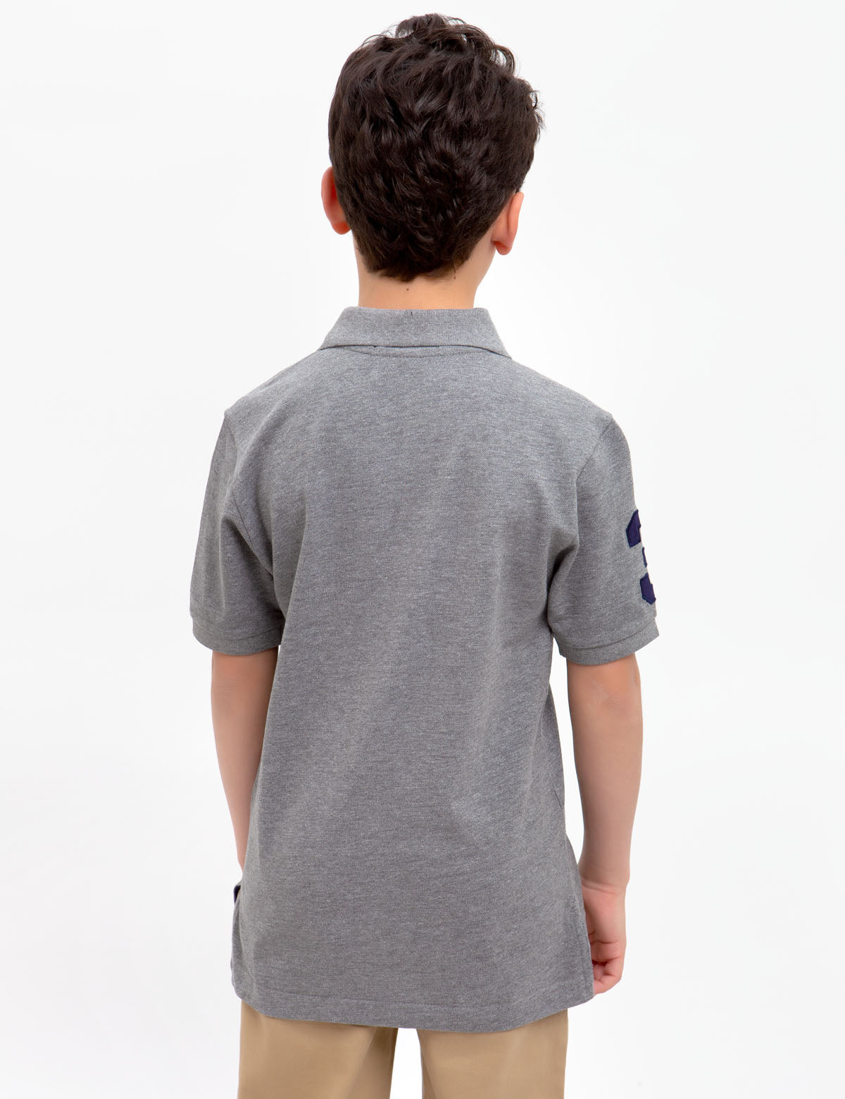 Boys' Colorful Logo Polo Shirt - 100% Cotton Casual Top