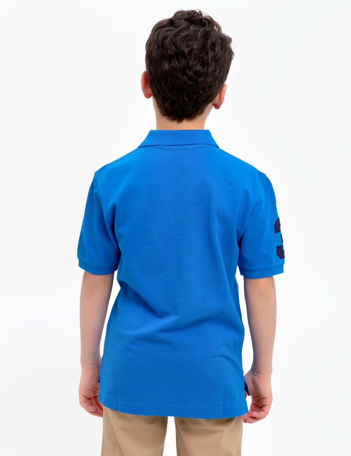 Boys' Colorful Logo Polo Shirt - 100% Cotton Casual Top