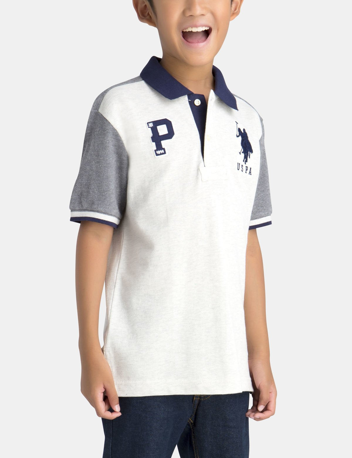 U.S. Polo Assn. Boys Cotton Pique Polo Shirt with Logo Patch