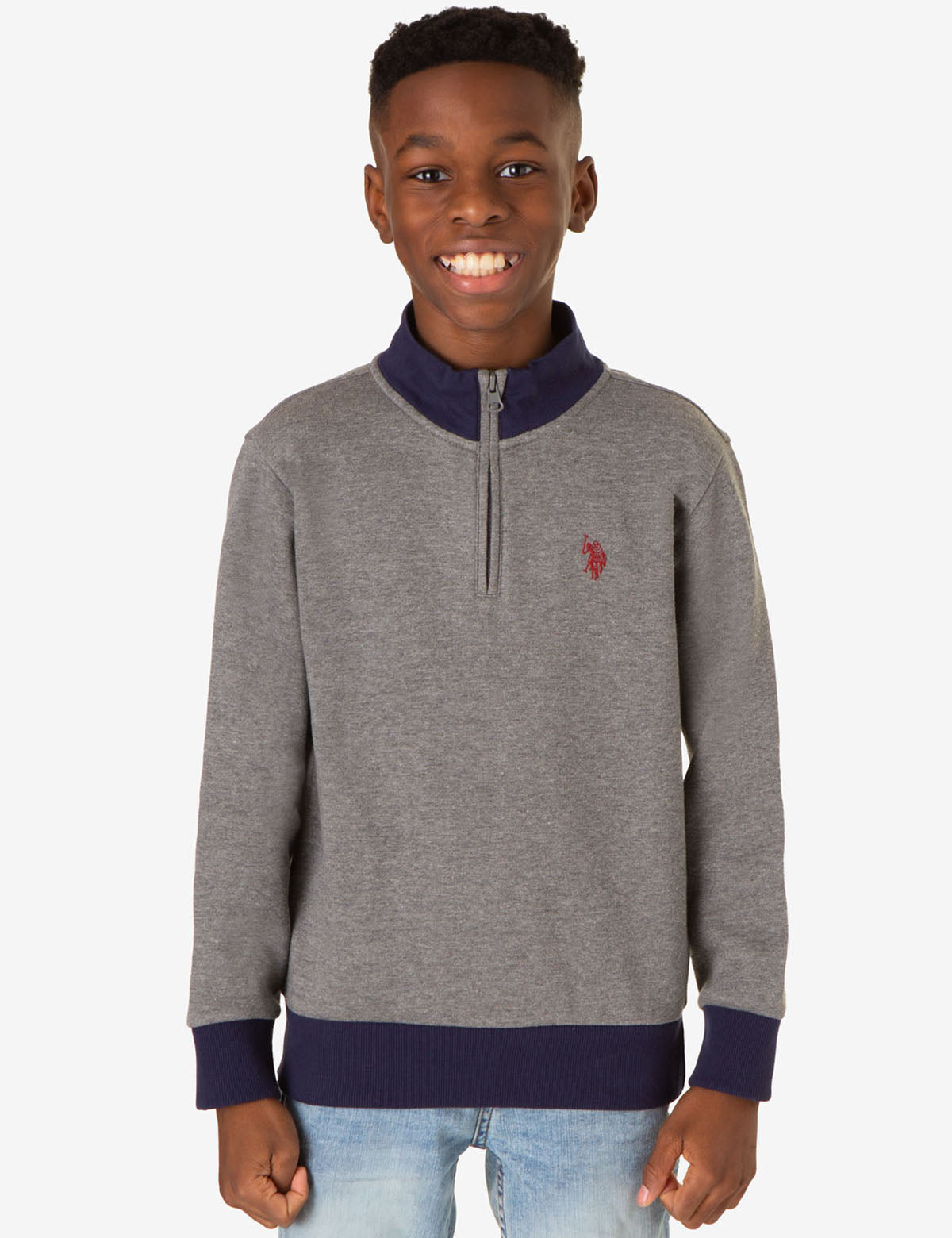 Boys Quarter Zip Fleece Pullover - Soft & Warm Winter Sweater