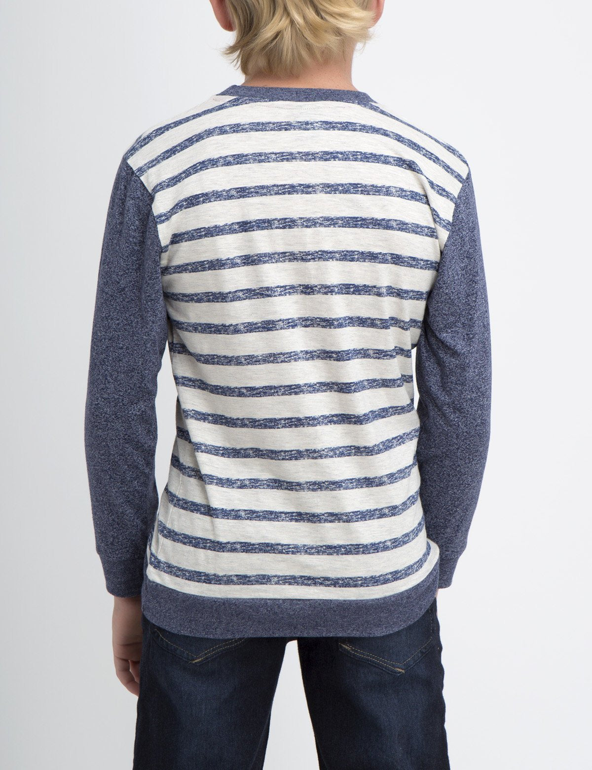 Boys Cotton Crew Neck T-Shirt with Pocket Logo
