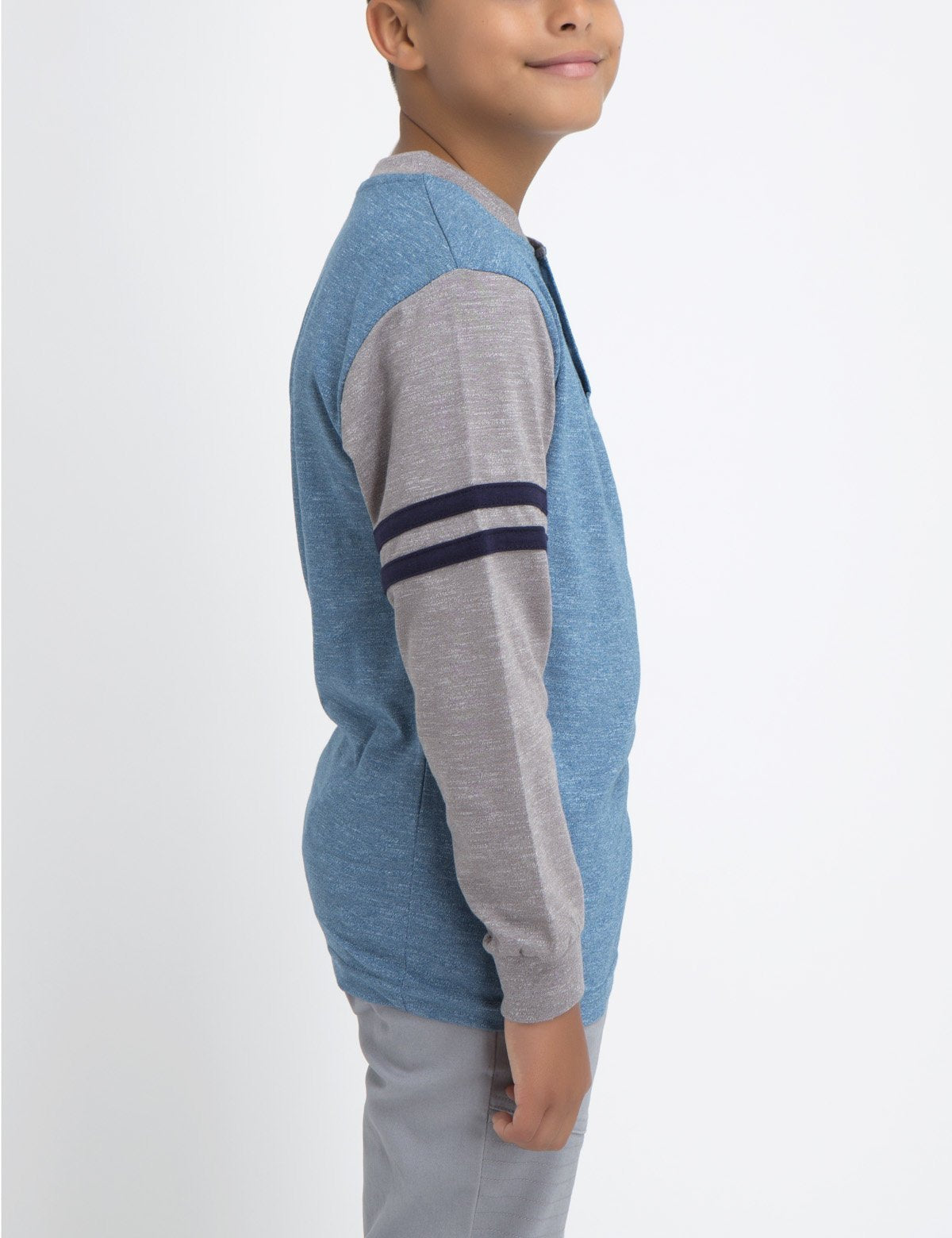 USPA Boys Slub Henley Shirt with Pocket & Embroidered Logo