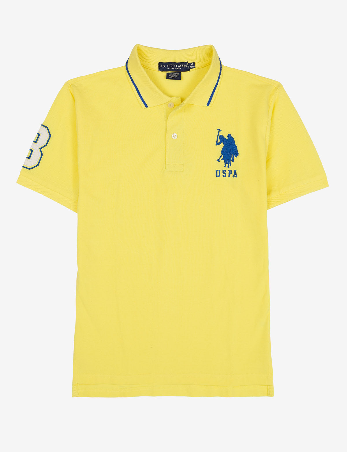 Boys Cotton Polo Shirt with Collar & Logo - Short Sleeve Classic Fit