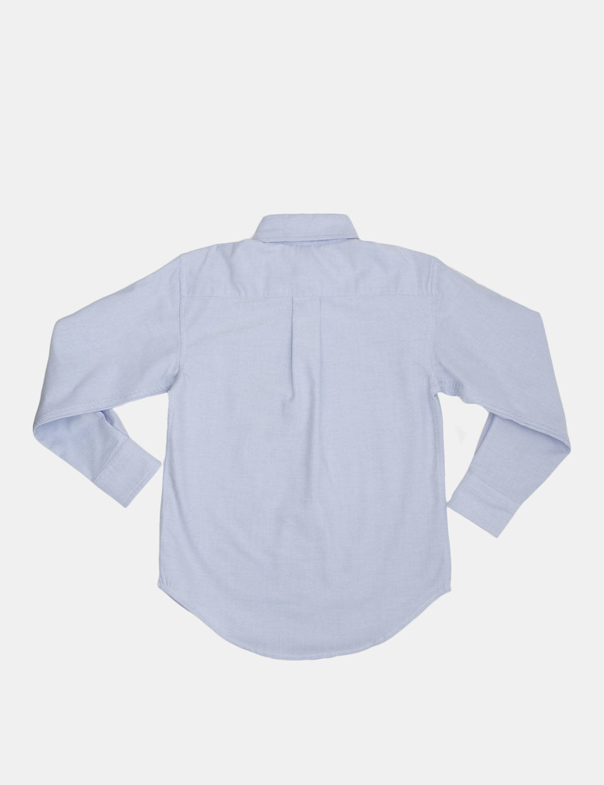 Boys Stretch Oxford Shirt with Embroidered Logo - Cotton Blend Long Sleeve