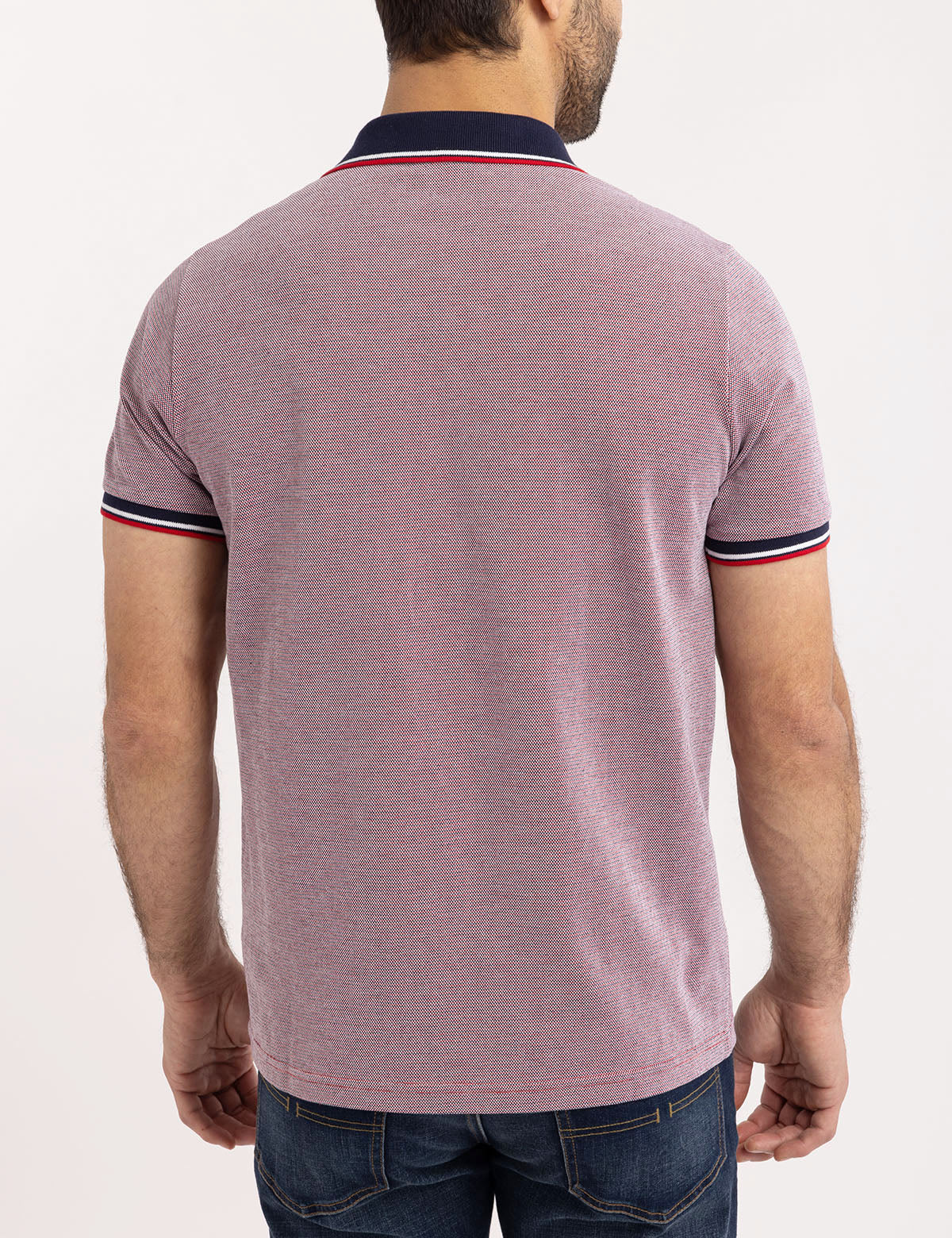 Men's Birdseye Jacquard Pique Polo Shirt - Breathable & Stylish