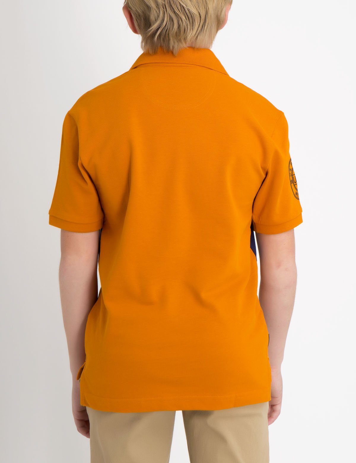 Boys Vertical Stripe Polo Shirt - 100% Cotton Pique