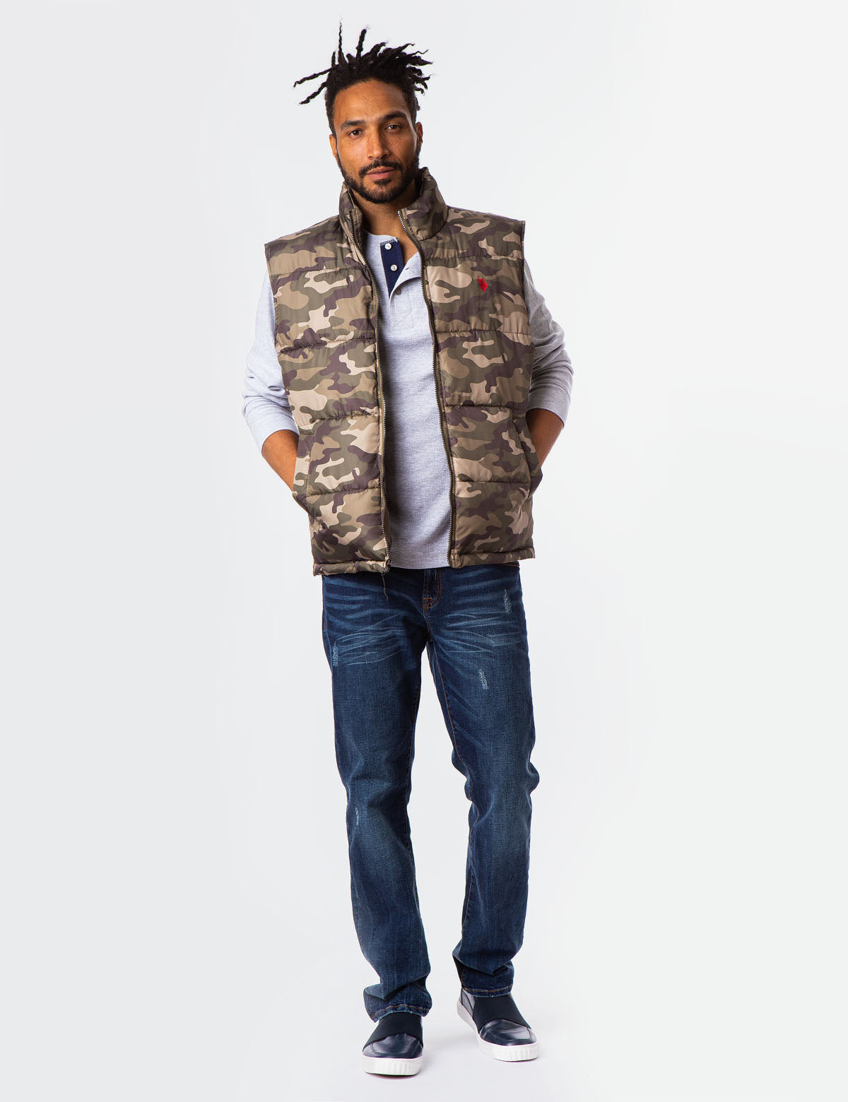 Camo Vest for Men - Sleeveless Military Style with Zipper & Pockets