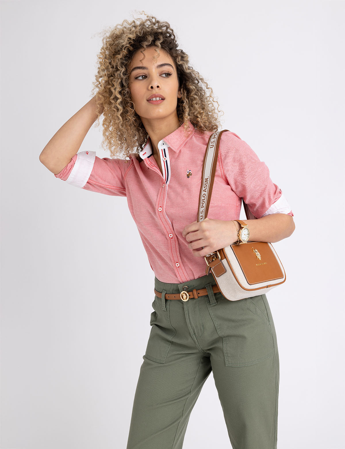 Canvas Crossbody Bag with Adjustable Strap & Zip Closure – Stylish PU Pocket