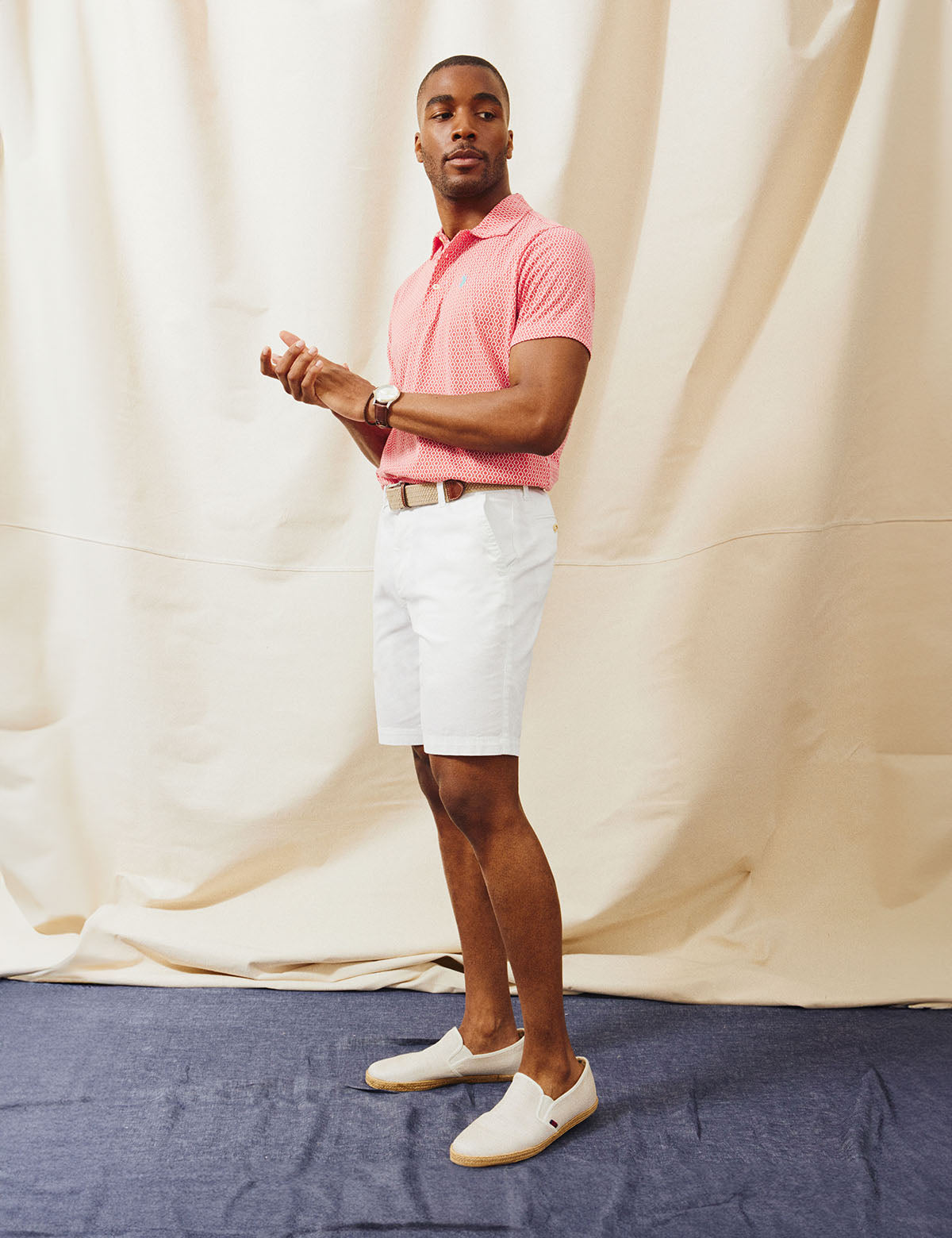 Chain Link Print Polo Shirt – Stylish Jersey Top for Men