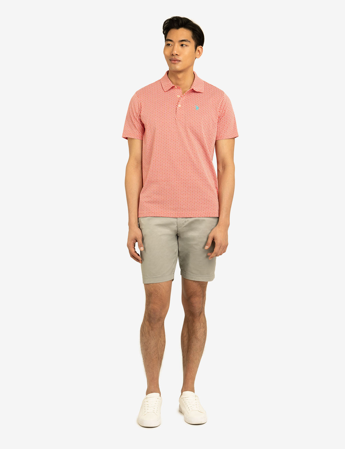 Chain Link Print Polo Shirt – Stylish Jersey Top for Men