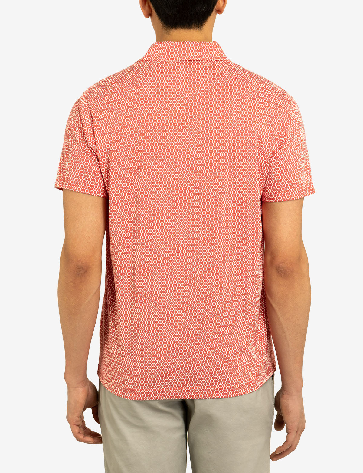 Chain Link Print Polo Shirt – Stylish Jersey Top for Men