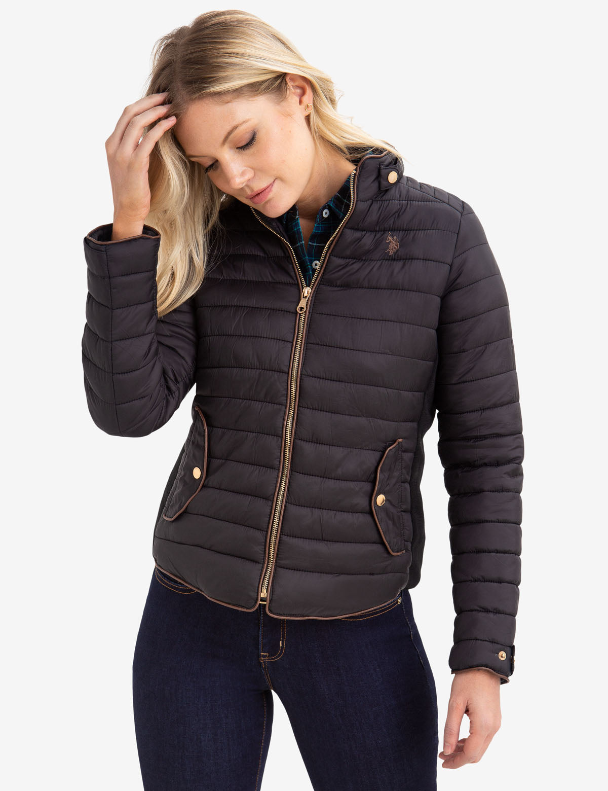 Channel Knit Jacket with Side Pockets - Polyester Casual Wear