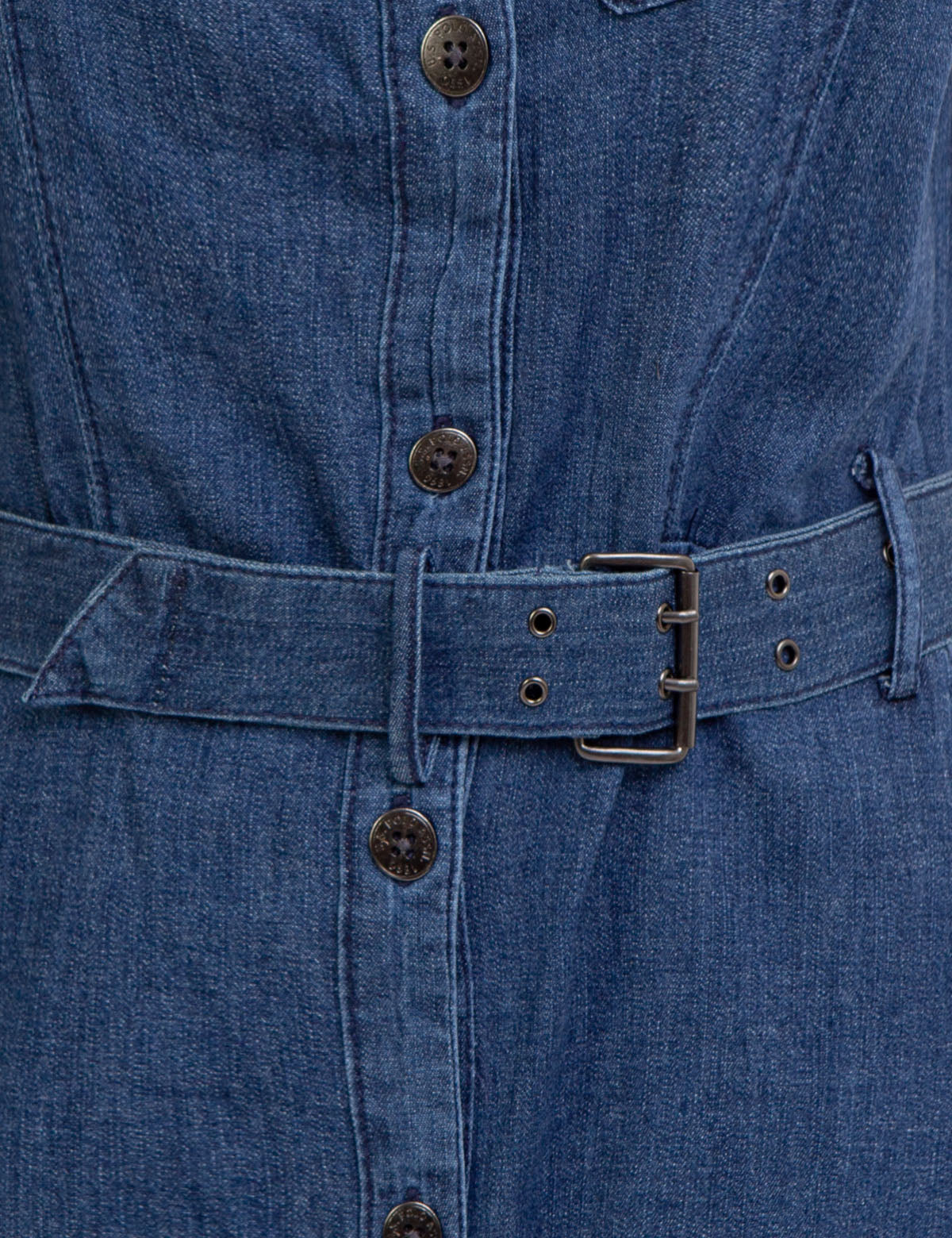 Women's Belted Shirt Dress with Chest Pocket - Woven Style