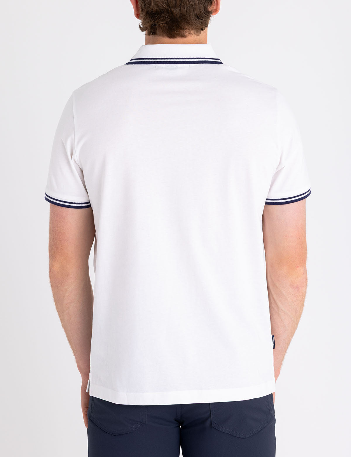 Men's Zipper Placket Jersey Polo Shirt