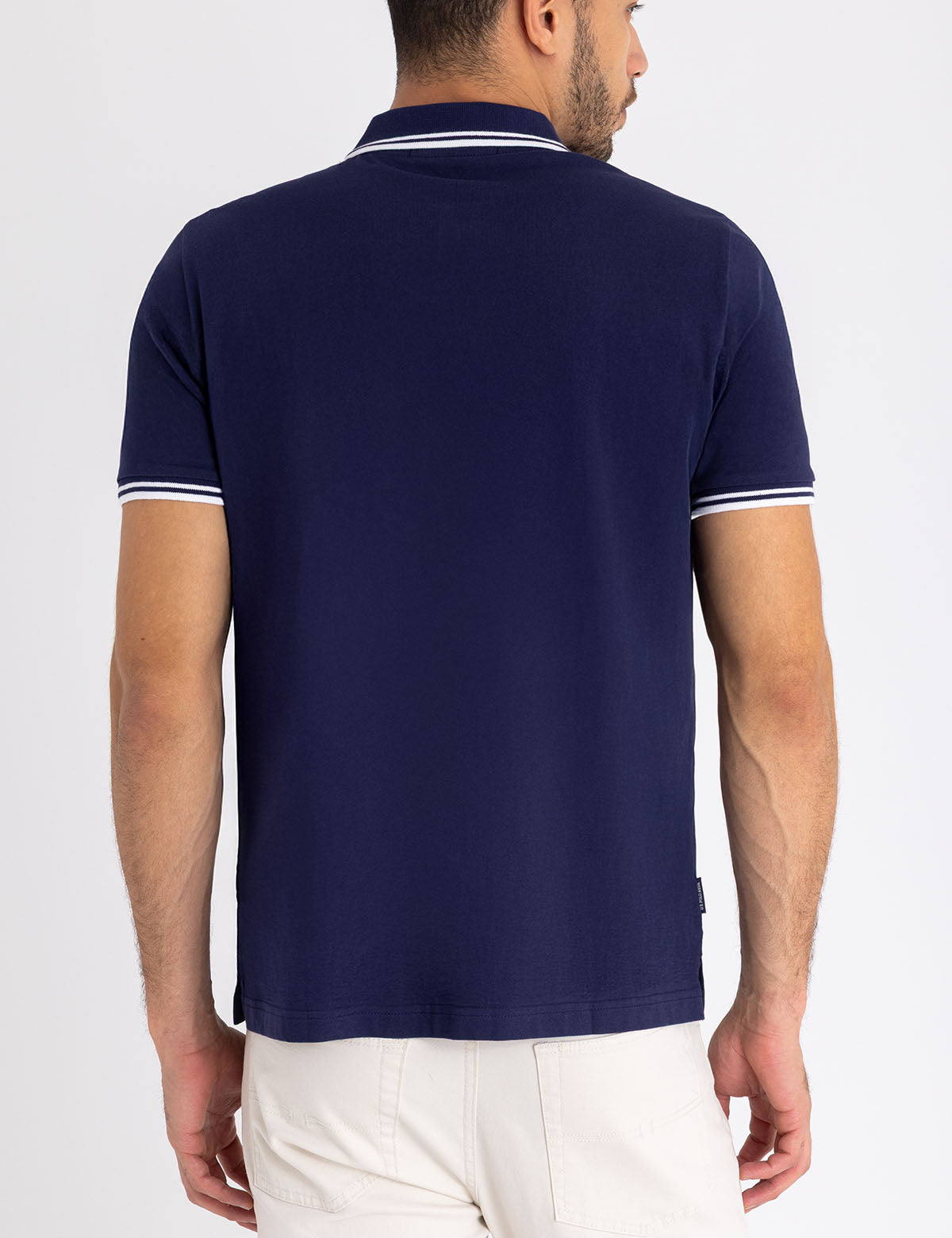Men's Zipper Placket Jersey Polo Shirt