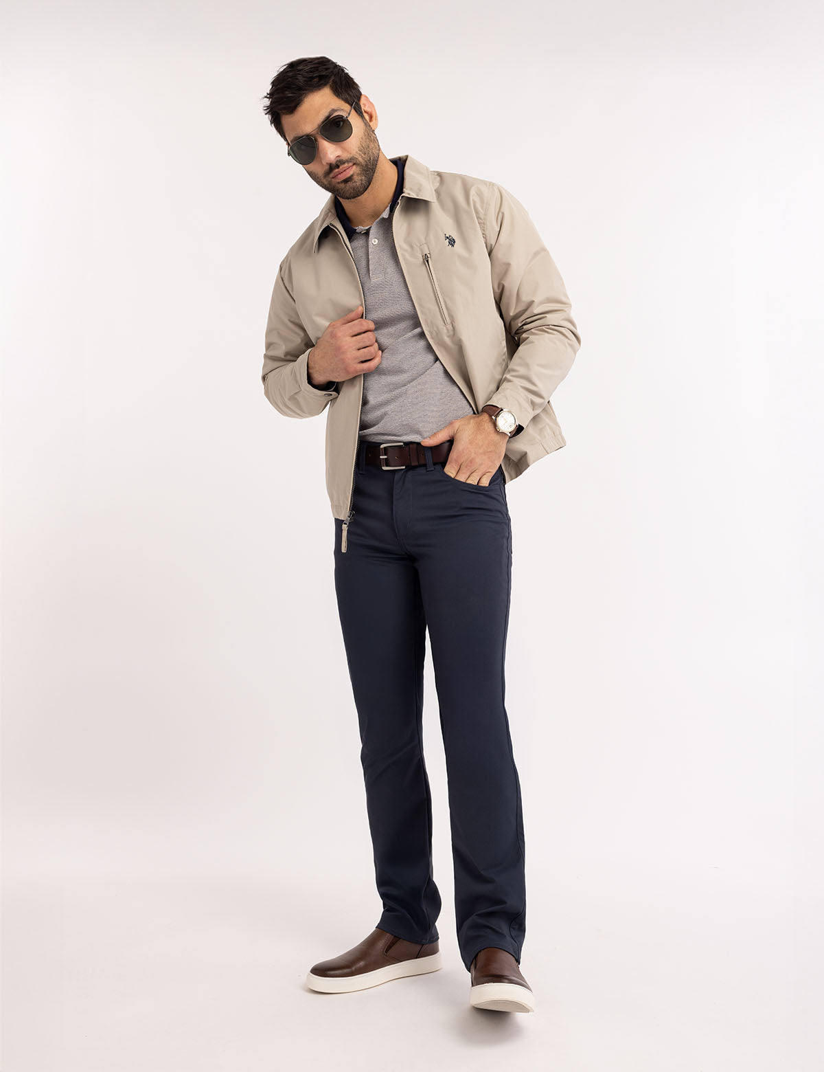 Men's Birdseye Jacquard Pique Polo Shirt - Breathable & Stylish