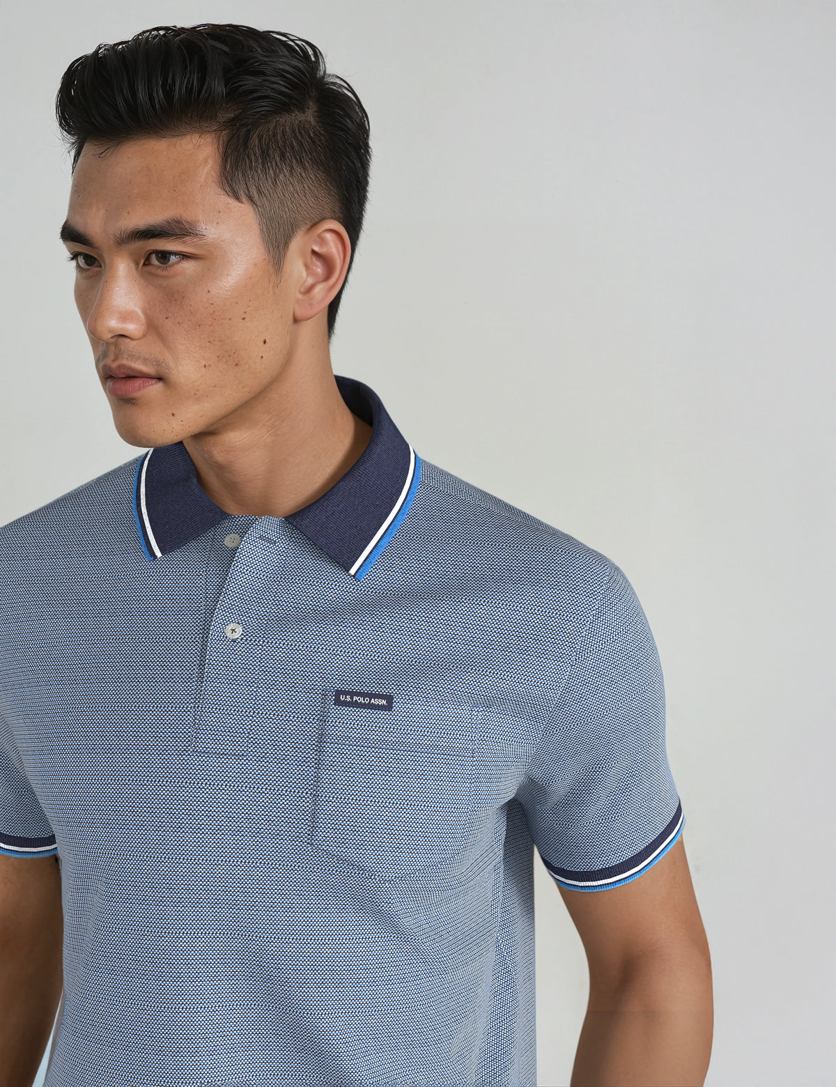 Men's Birdseye Jacquard Pique Polo Shirt - Breathable & Stylish