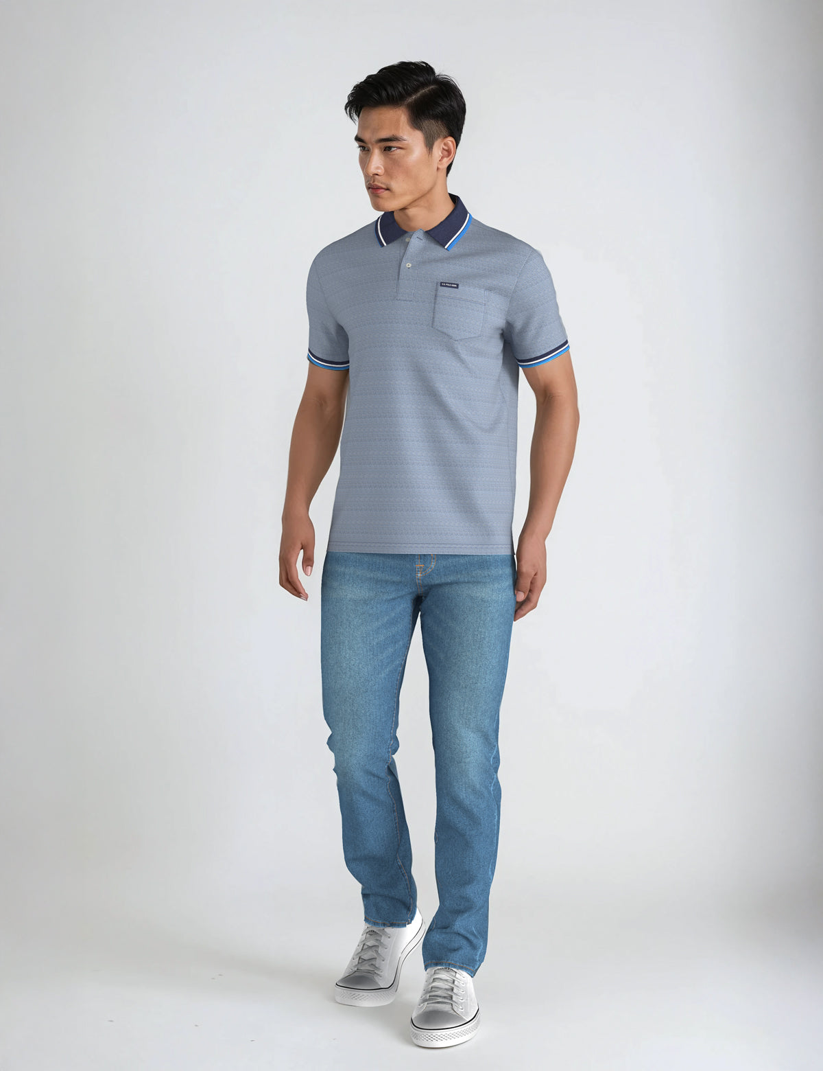Men's Birdseye Jacquard Pique Polo Shirt - Breathable & Stylish