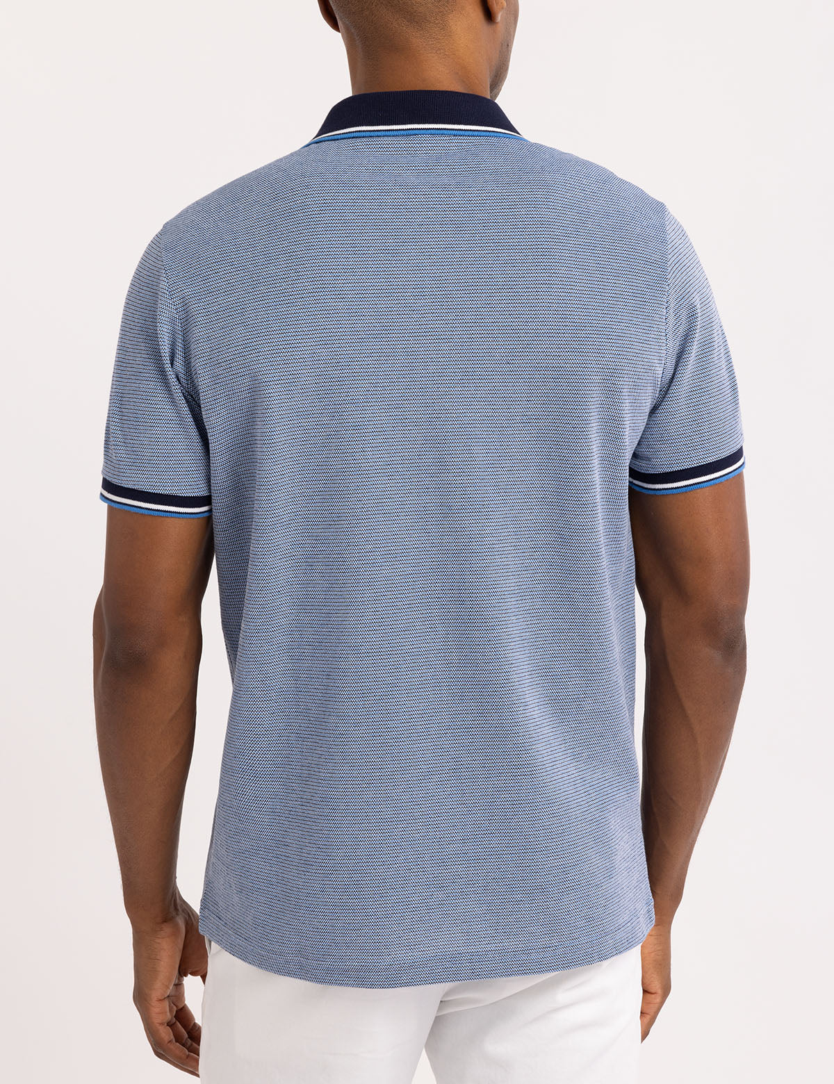 Men's Birdseye Jacquard Pique Polo Shirt - Breathable & Stylish