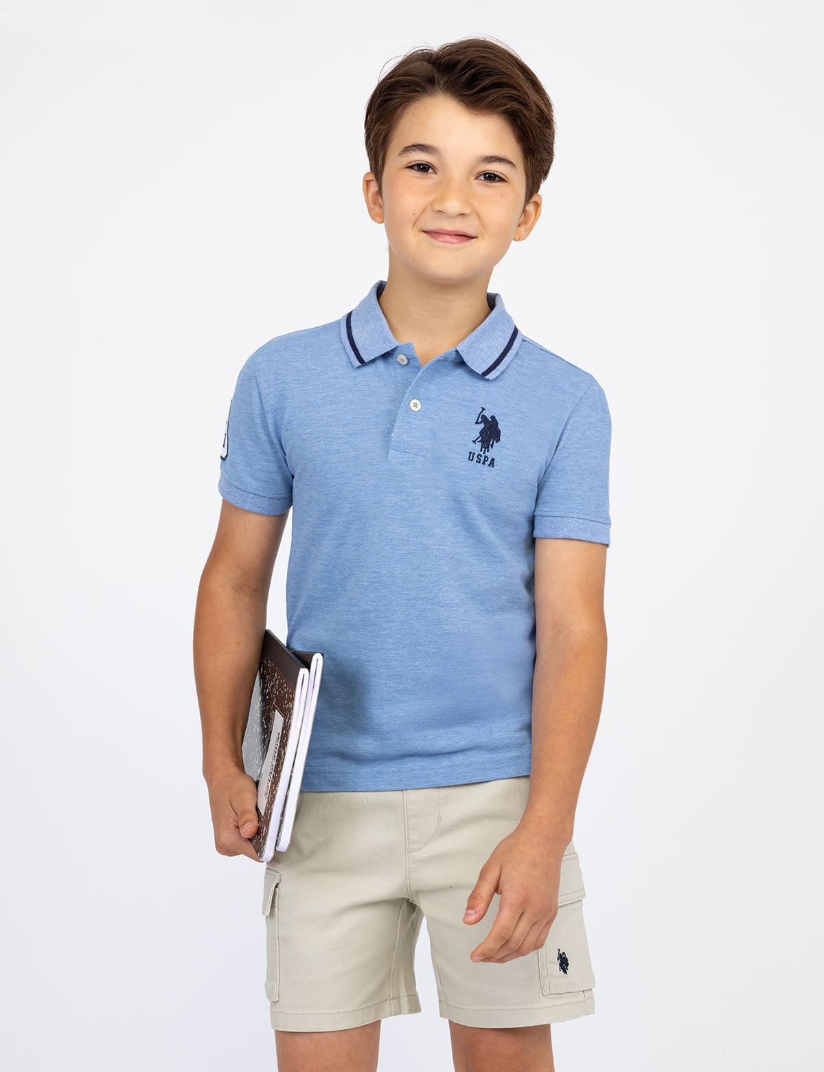 Boys Solid Pique Polo Shirt - Comfortable Cotton Fit