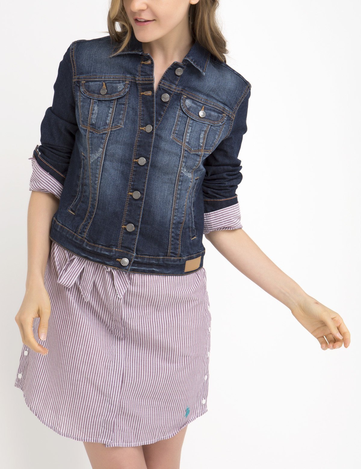 Classic Denim Jacket for Men - Cotton Blend with Stretch Fit